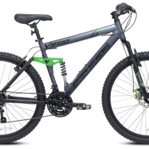 Genesis V2100 Men's Dual Suspension Mountain Bike, 26in, Slate Gray