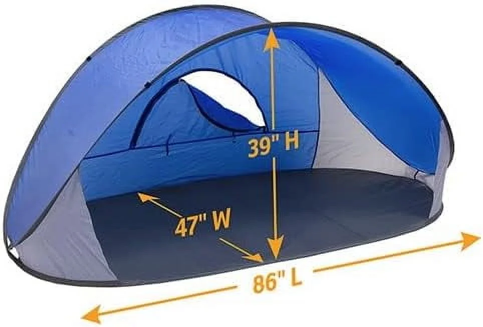 Classic pop-up beach tent sunshade portable outdoor home tent with handbag (shade size: 86 inches long x 47 inches wide x 39 inches high)
