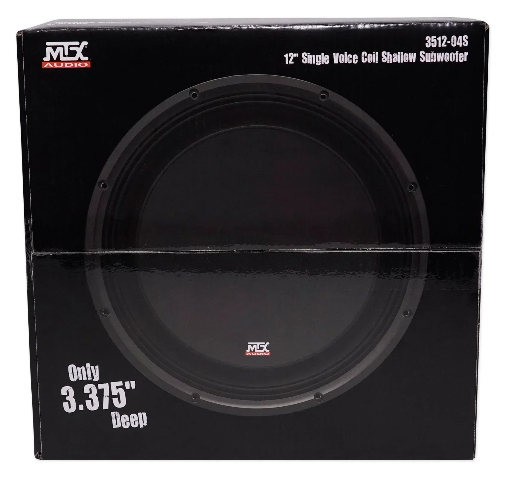 MTX Dual 3512-04S 12 in 1200W Shallow Car Subwoofers With Rockville Sealed Enclosure