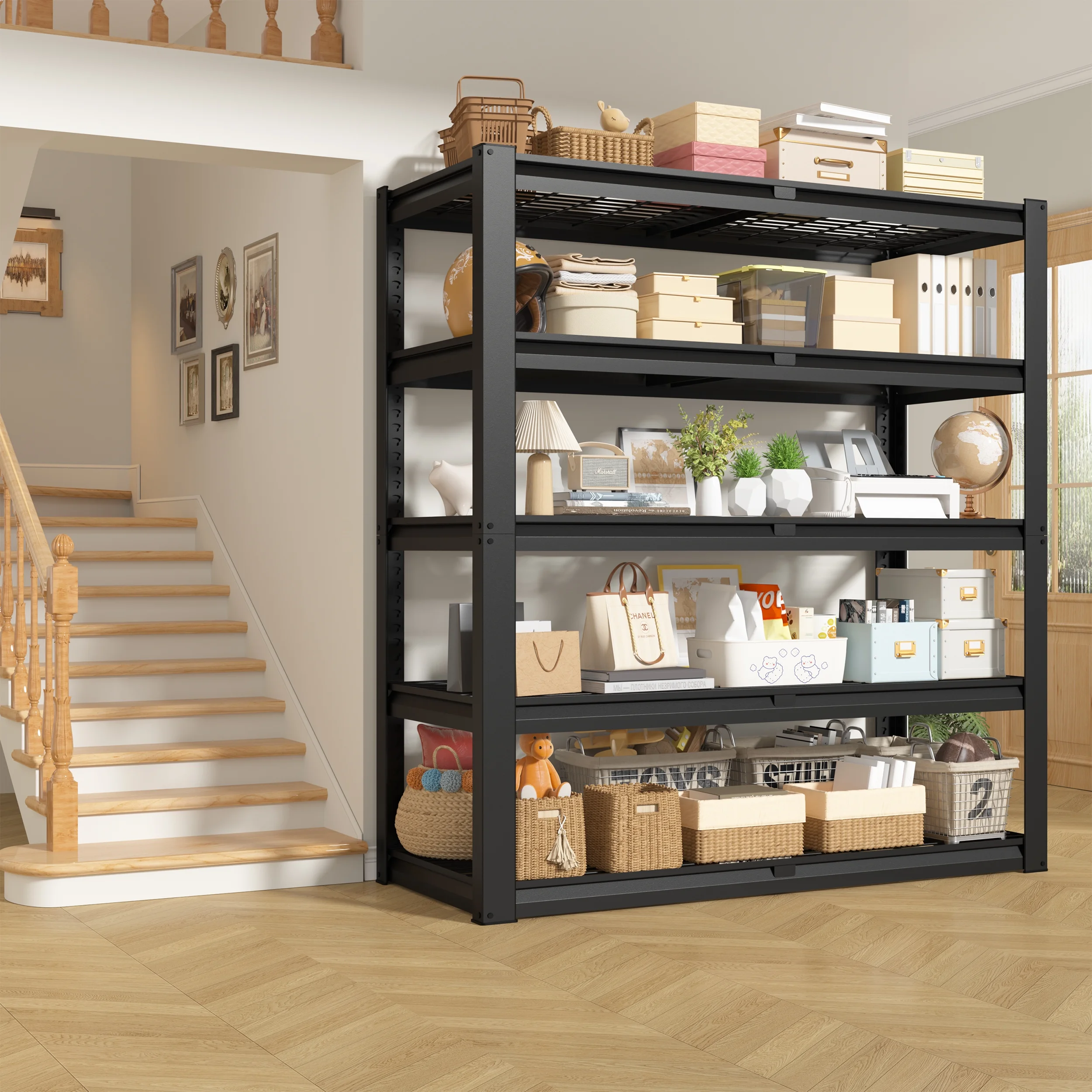 TrumanPick 2200LBS Metal Storage Shelves 40"W x 20"D x 59"H Garage Shelving Units Adjustable Storage Rack Heavy Duty Industrial Shelving