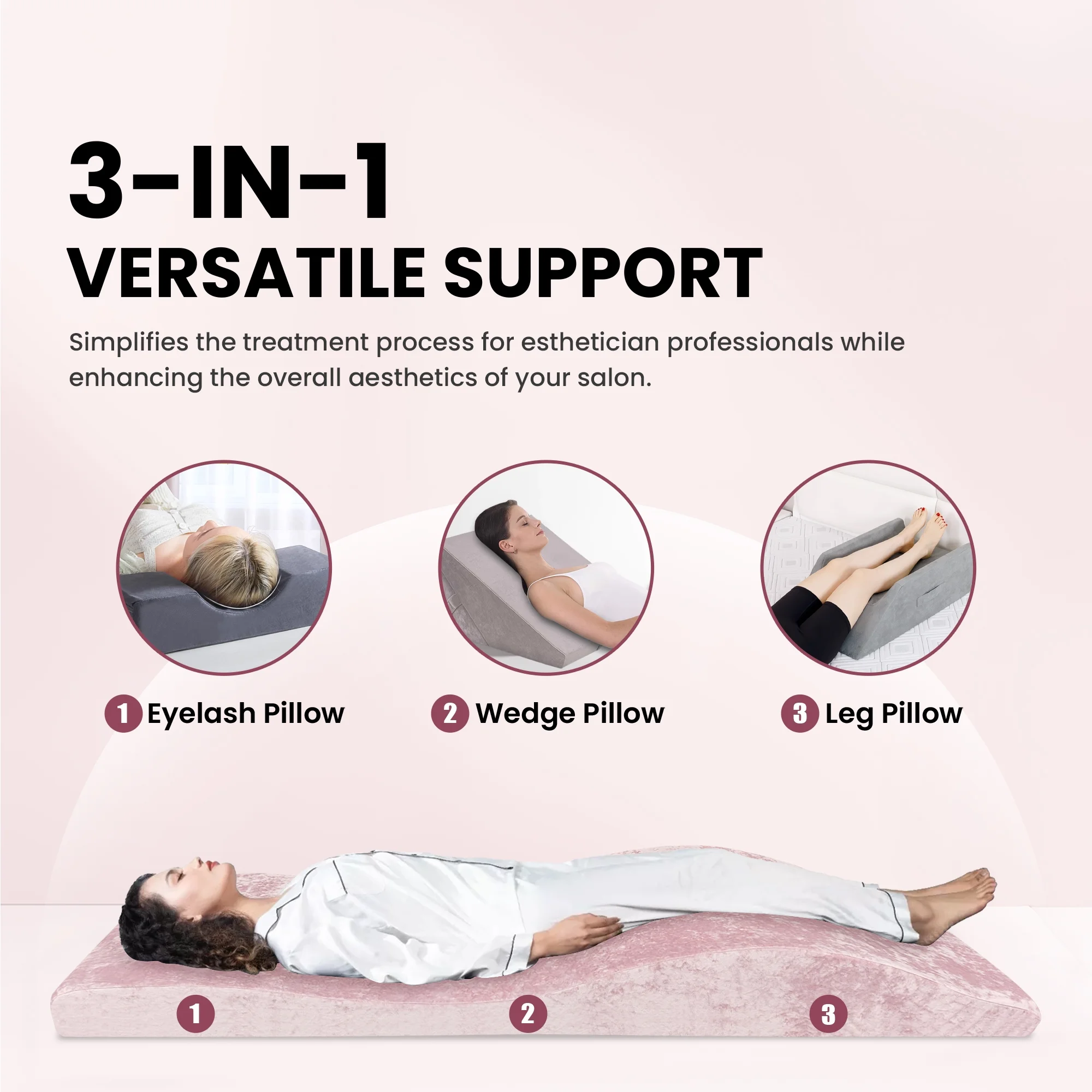 Lash Bed Foam Topper, Massage Table Memory Foam Topper, Ergonomic Curved Mattress Topper Lash Bed Cushion for Beauty Salon (71 Inches X 23.6 Inches(180cm X 60cm))