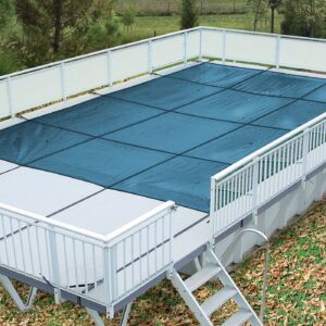 YardGuard Blue Above-Ground Safety Cover for a Kayak Pool, 12' x 24'
