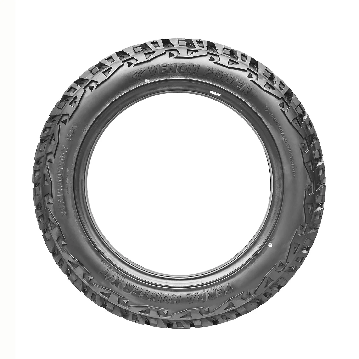 Set of 4 Venom Power Terra Hunter X/T LT33X12.50R20 114R E Tires