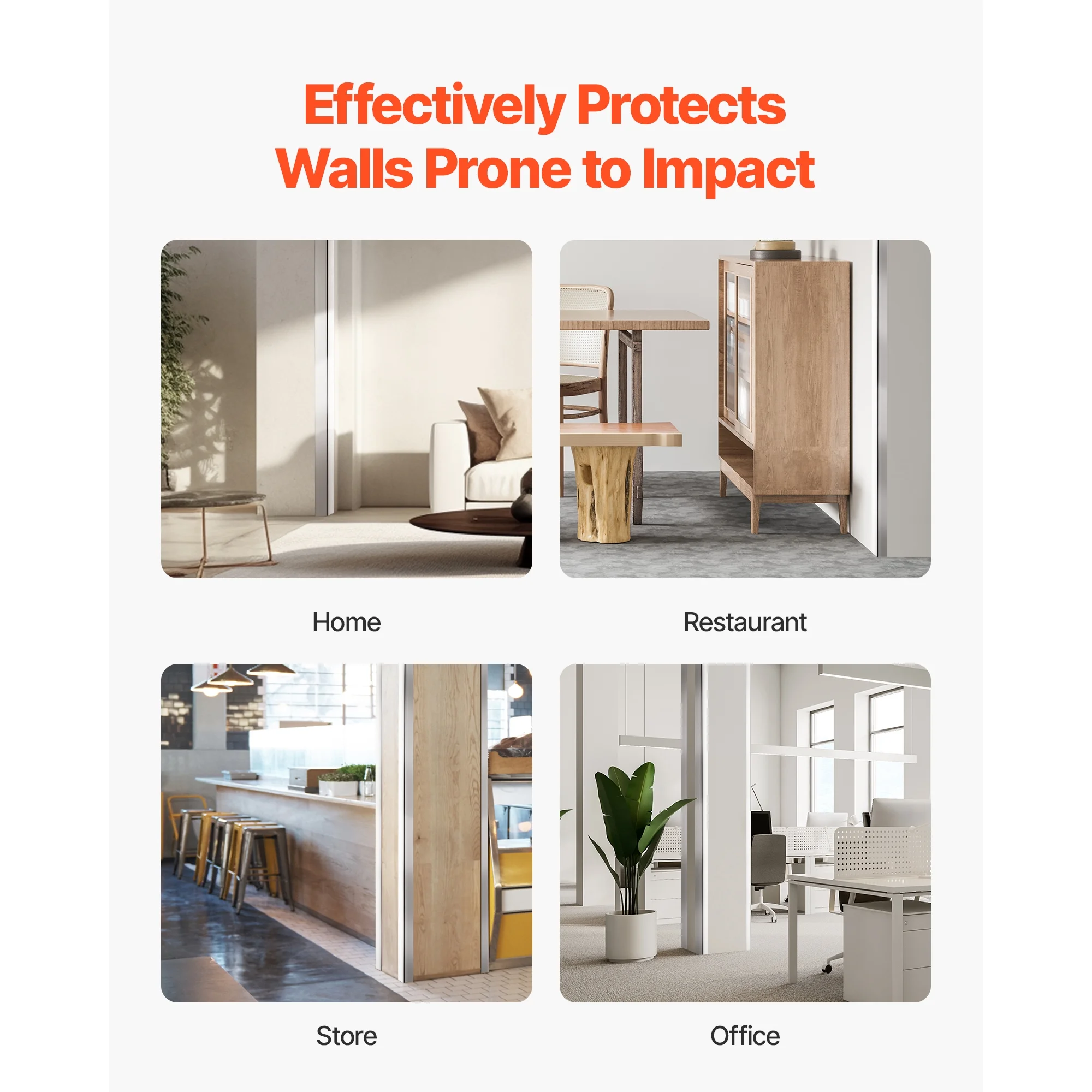 KFFKFF Aluminum Alloy Wall Corner Protector, 2 x 2 x 48 inch, 12 Pack Metal Edge Guards, L-Shaped 90-Degree Angle Trim for Wall Protection in Homes, Offices, and Commercial Spaces