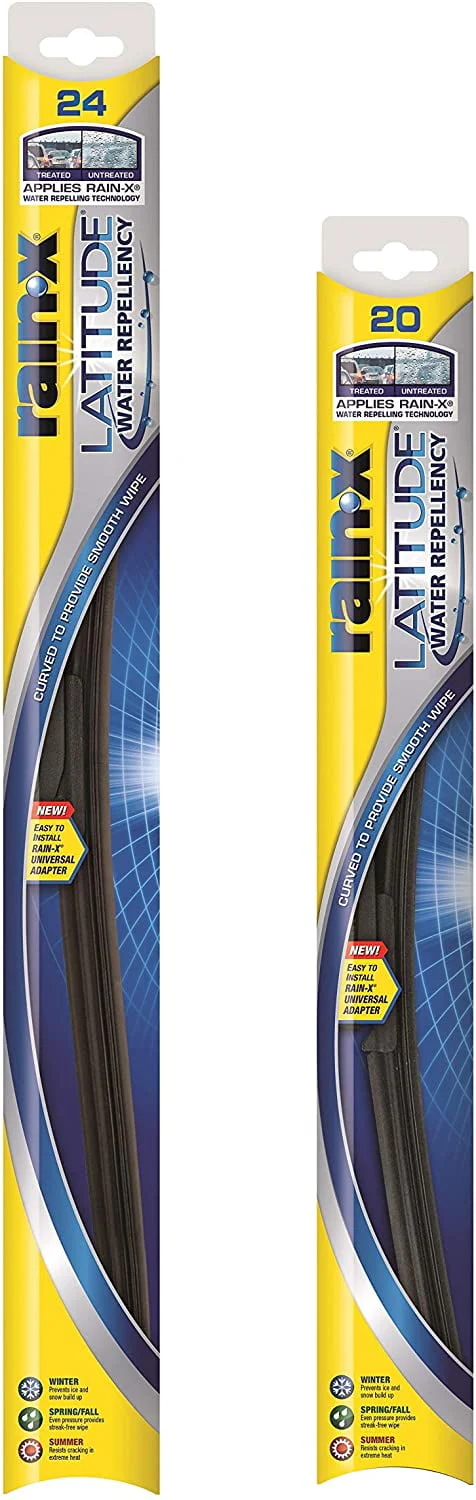 Rain-X 810162 Latitude Water Repellency Wiper Blade, (24″, 20″) Combo Pack