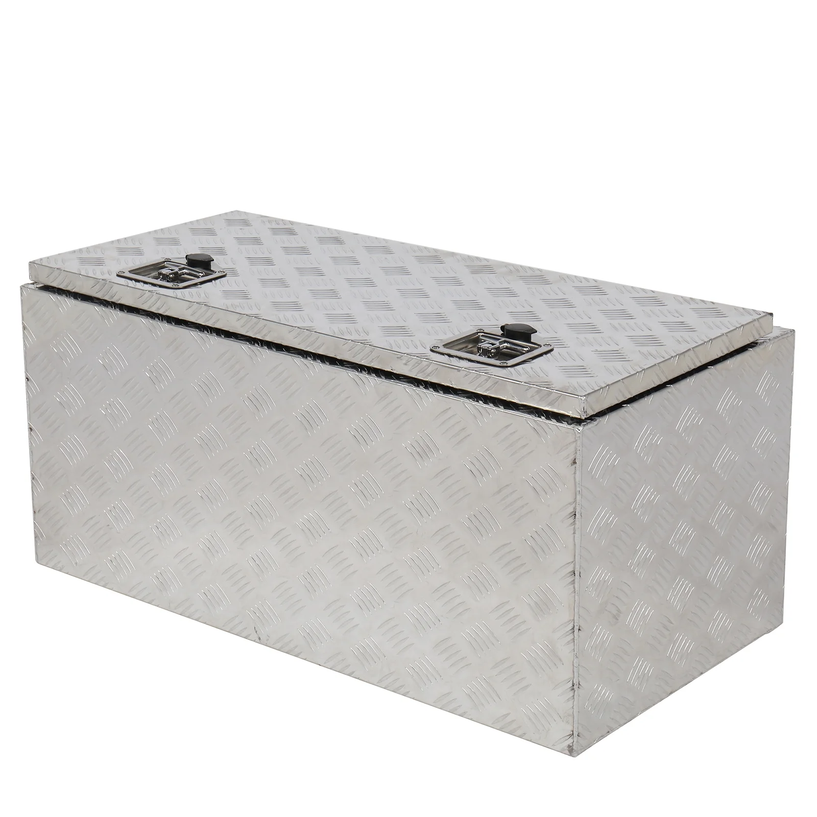 GZXS 36" Aluminum Storage Box Truck Underbody Toolbox Trailer RV Tool Heavy Duty Aluminum Tool RV ATV Trailer Storage Boxes W/Locks Keys Silver (36" x 18" x 17")