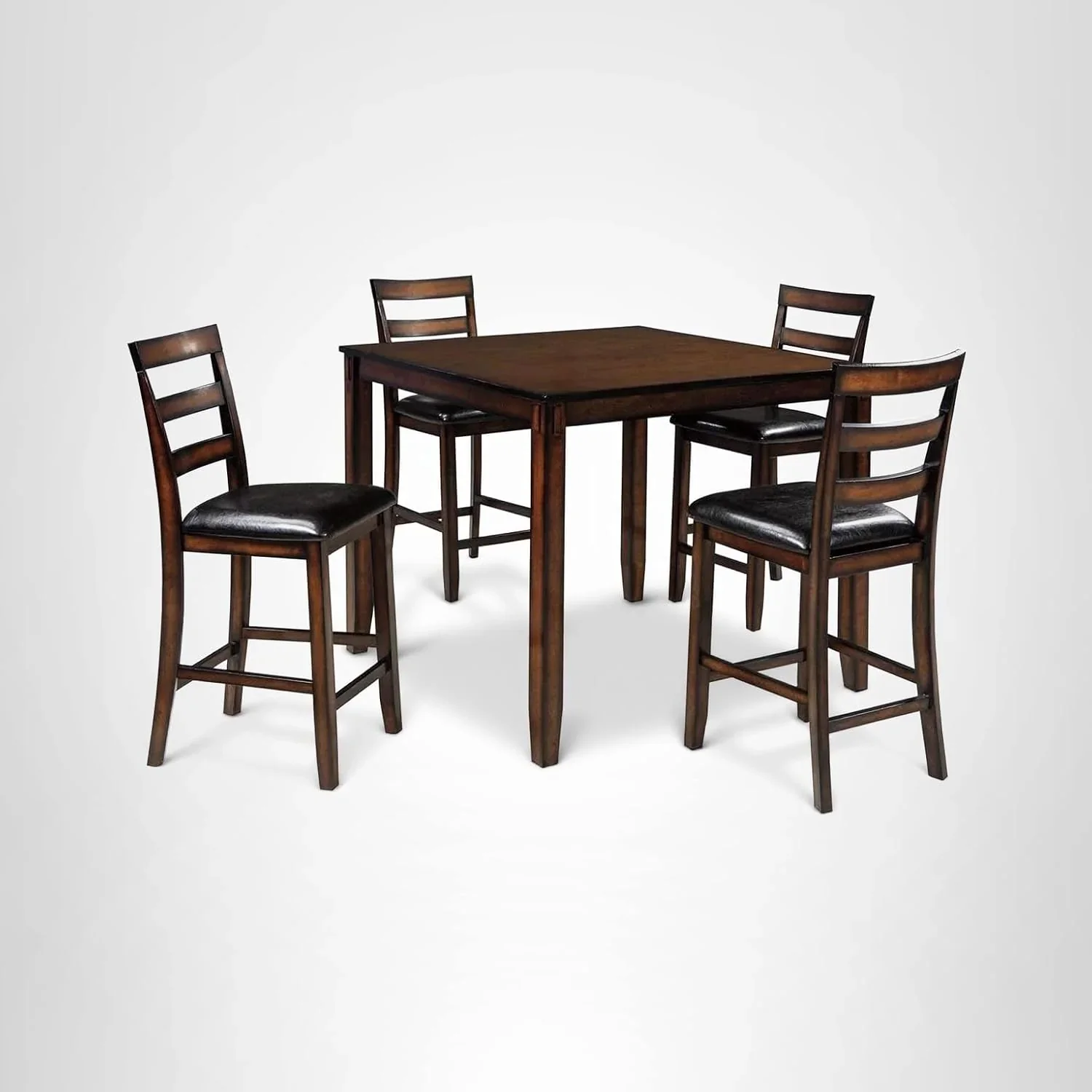 Signature Design by Ashley Bridson 5 Piece Dining Room Set Includes Table 4 Ladderback Barstools