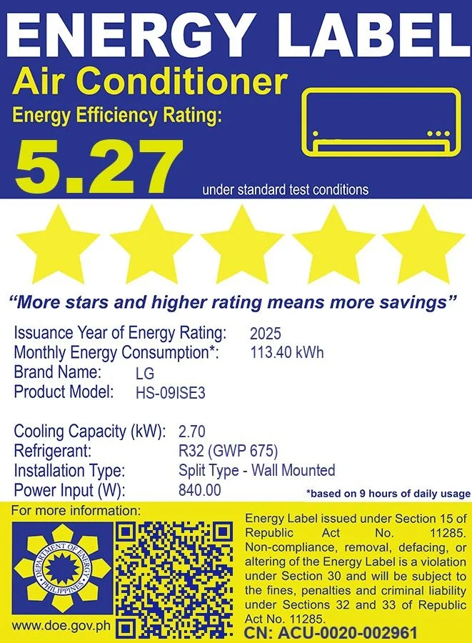 1 HP Split Air Conditioner Inverter with Modern Design Configuration B