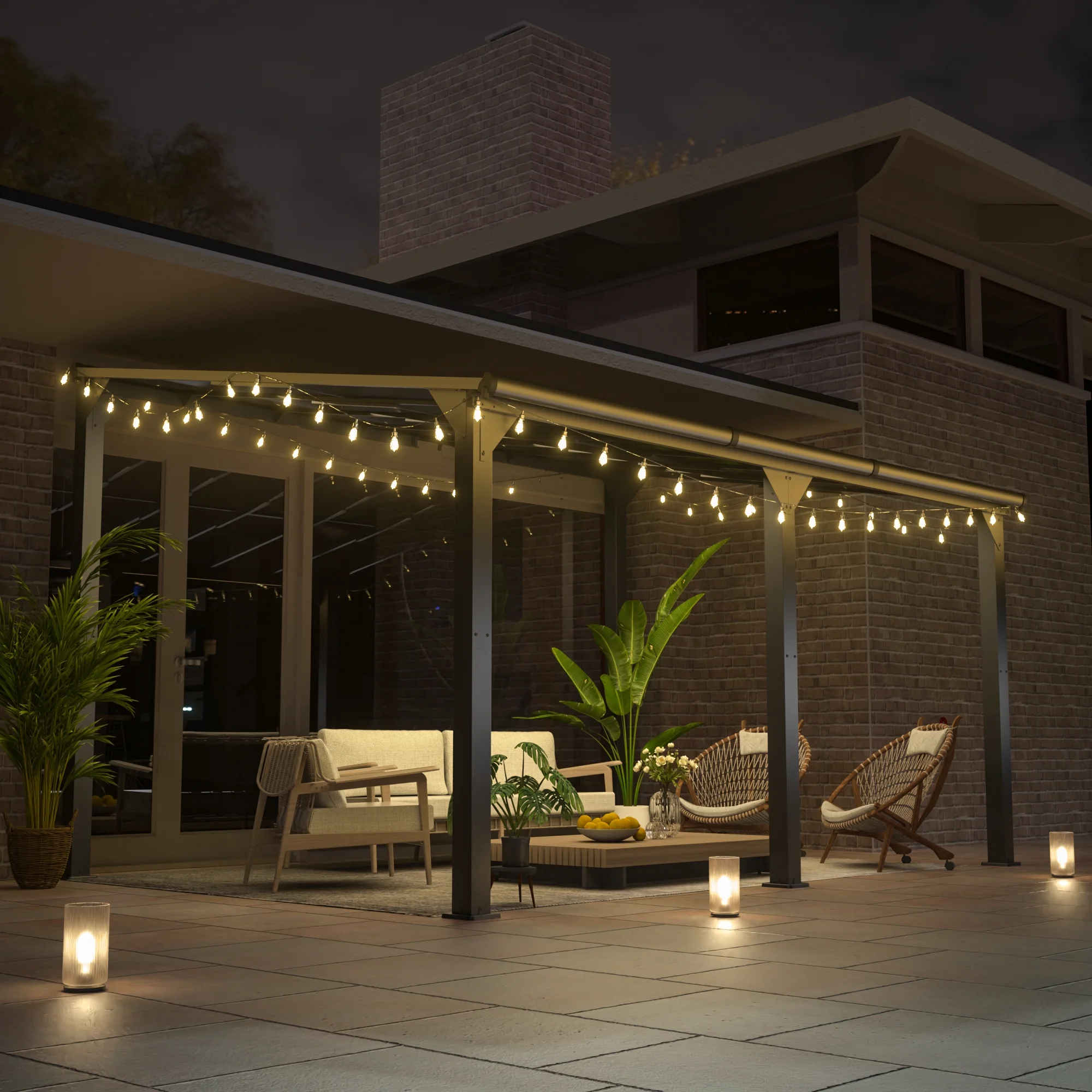 Jaxpety 14 x 10 ft. Hardtop Gazebo Outdoor Awnings for Patio, Backyard, Porch