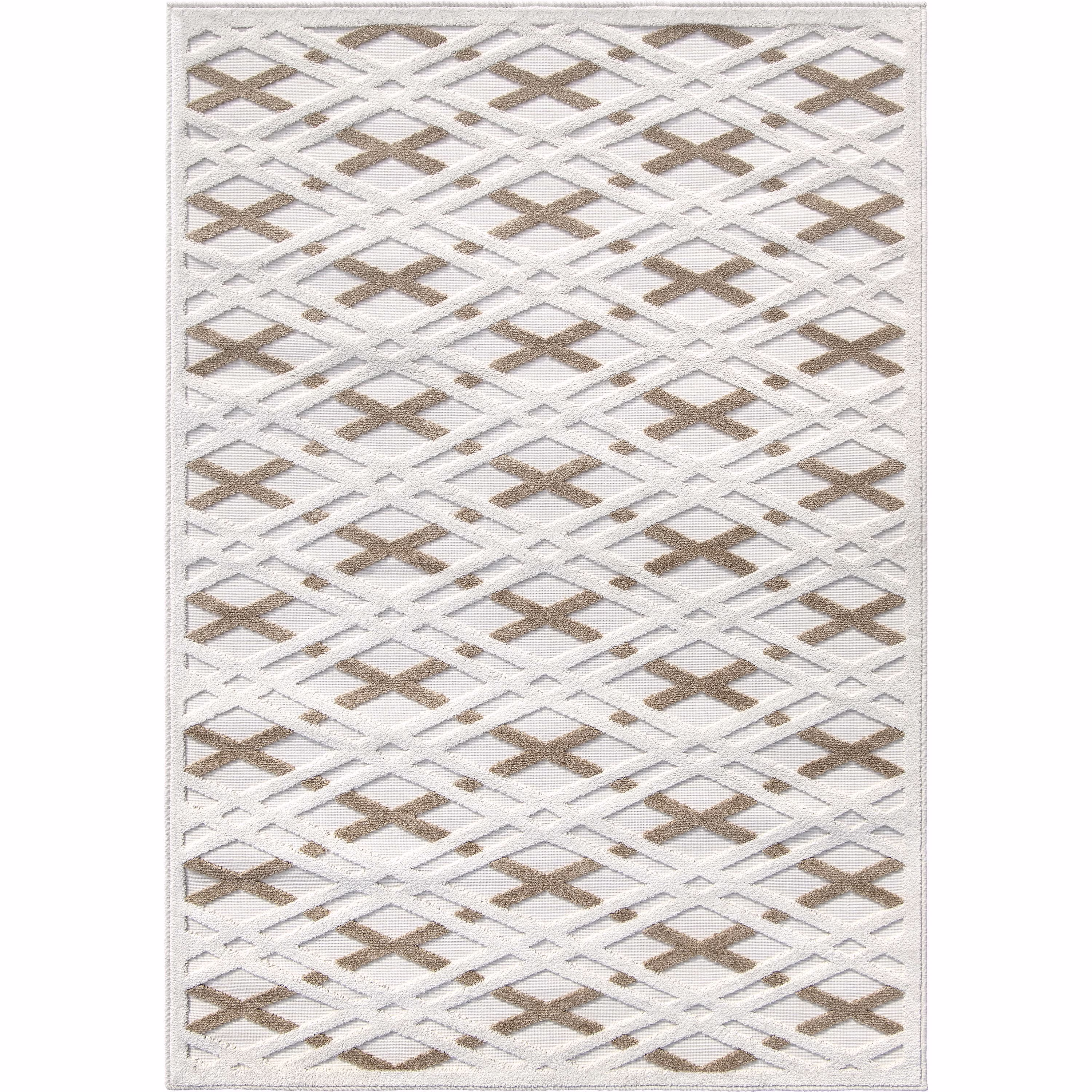 My Texas House Sutter Creek 9′ X 13′ Driftwood Geometric Outdoor Rug