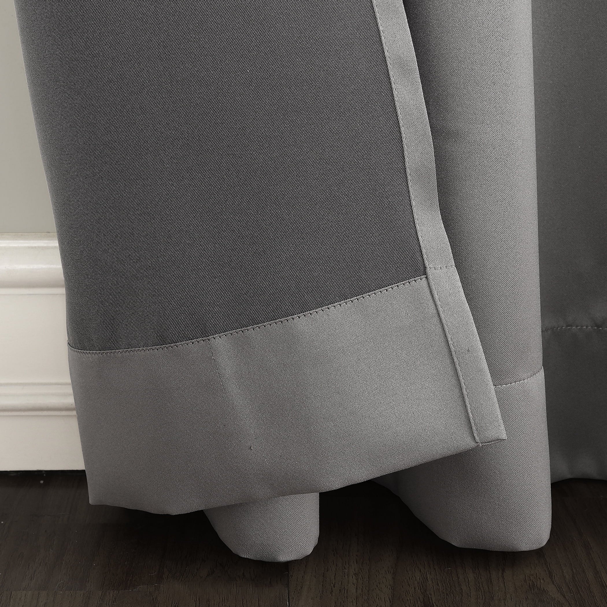 Sun Zero Madison Room Darkening Grommet Curtain Panel, 84" x 54", Gray, Adult