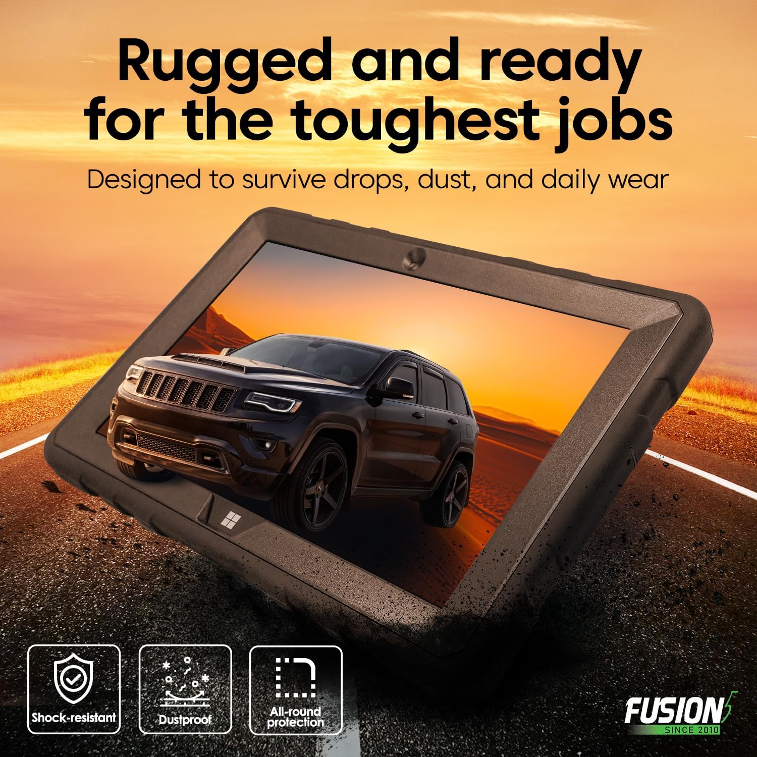 Fusion5 10.1in Windows 11 Full HD Rugged Tablet PC, 8GB RAM, 512GB SSD – FWIN232 PRO N5
