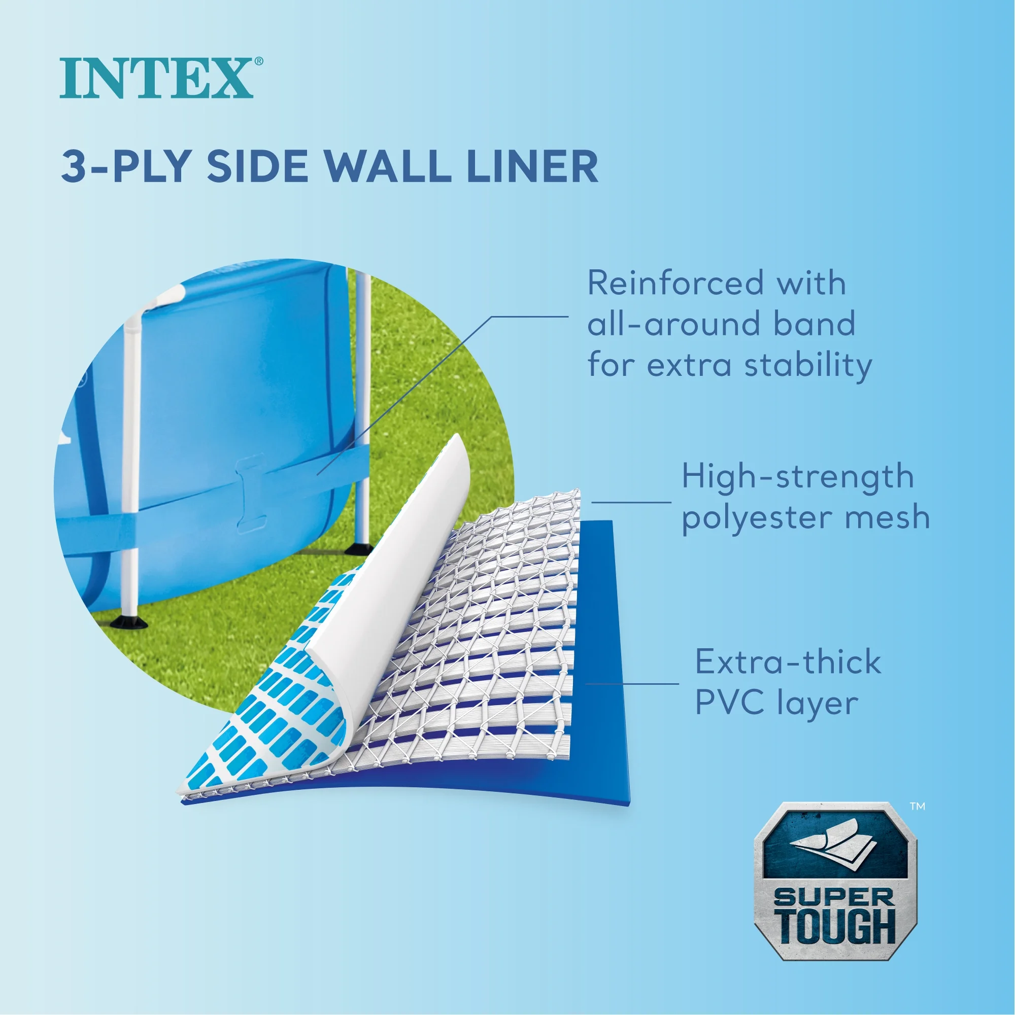 INTEX Metal Frame 12 x 30 Above Ground Swimming Pool with Filter Pump