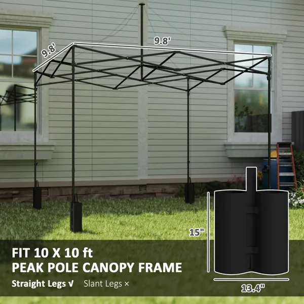 Replacement 118.1" x 118.1" Navy Blue Canopy Top, UPF50+, Weight Bags