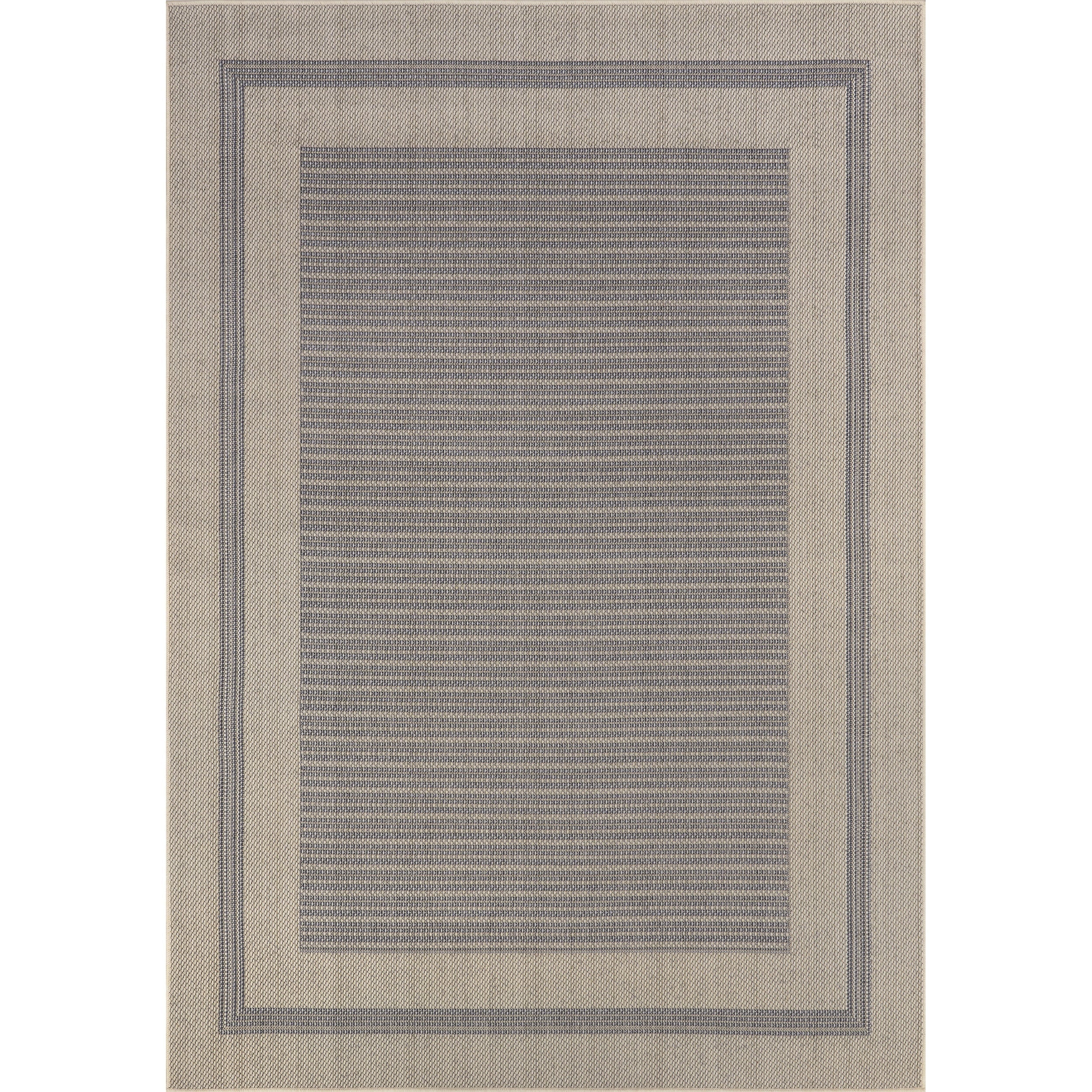 nuLOOM Antonella Bordered Solid Indoor/Outdoor Area Rug, 8′ x 10′, Beige
