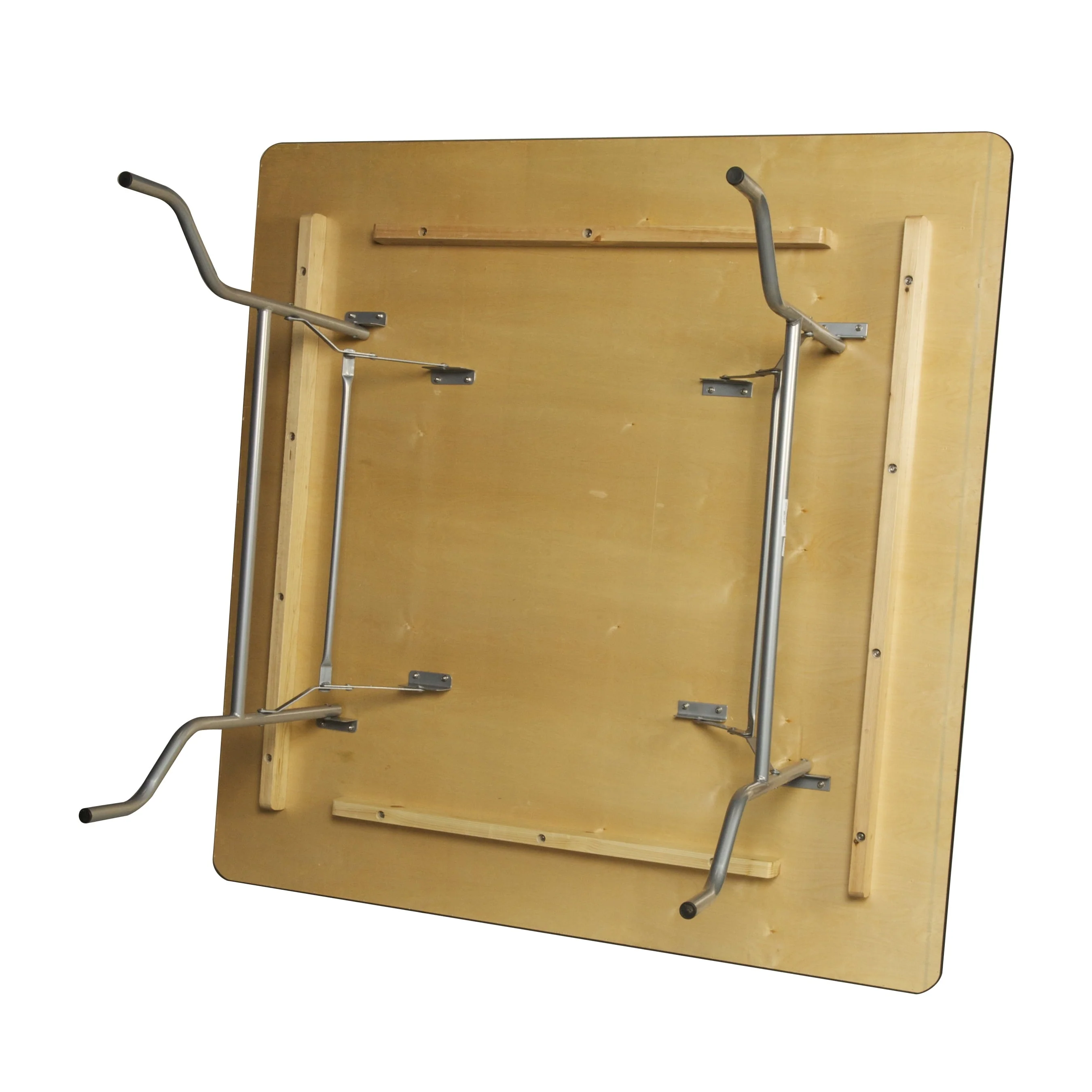 Table - 48" x 48" WFT Series Russian Birch Wood Square - Metal Edge