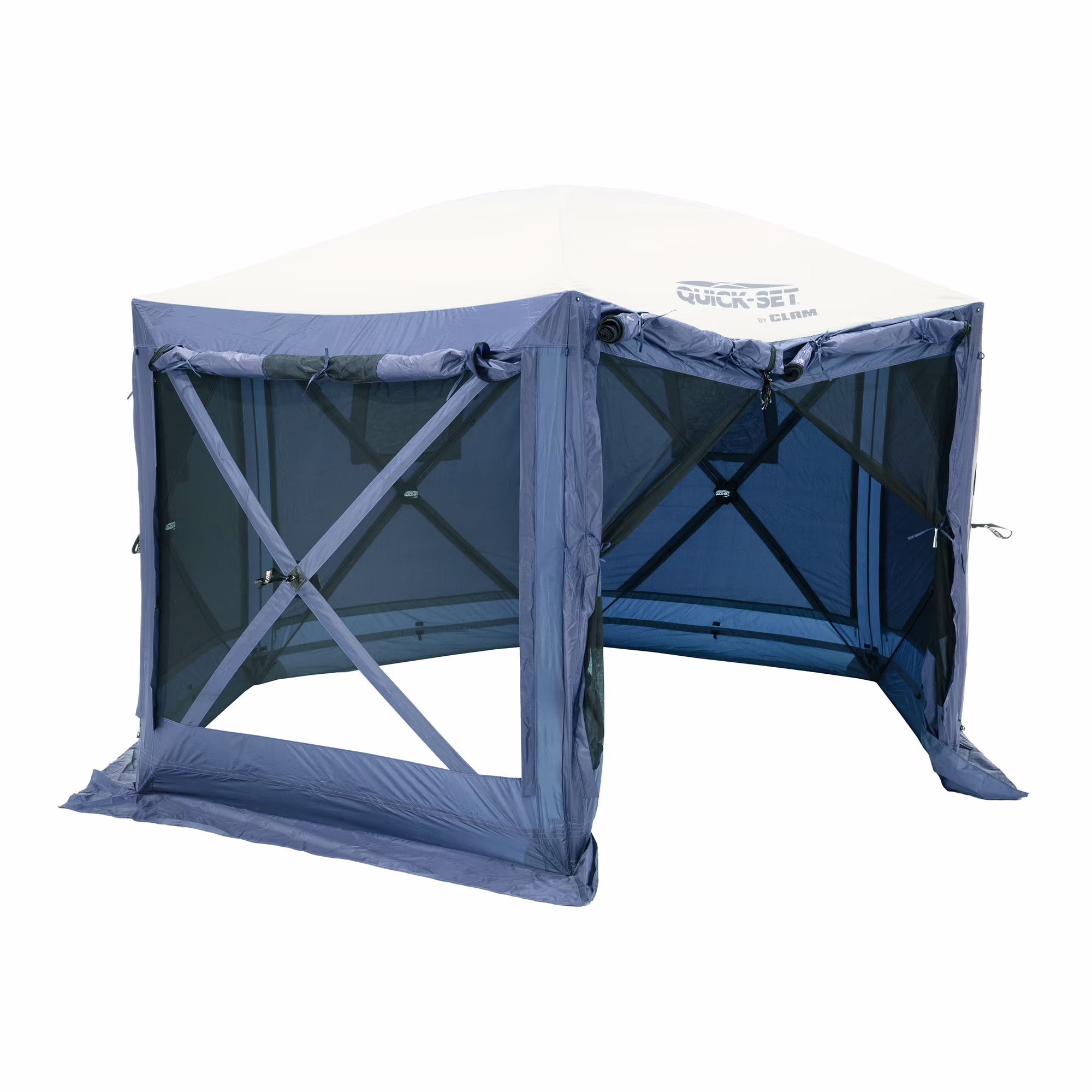 CLAM Quick-Set Pavilion 12.5 x 12.5' Portable Outdoor Canopy Shelter, Green