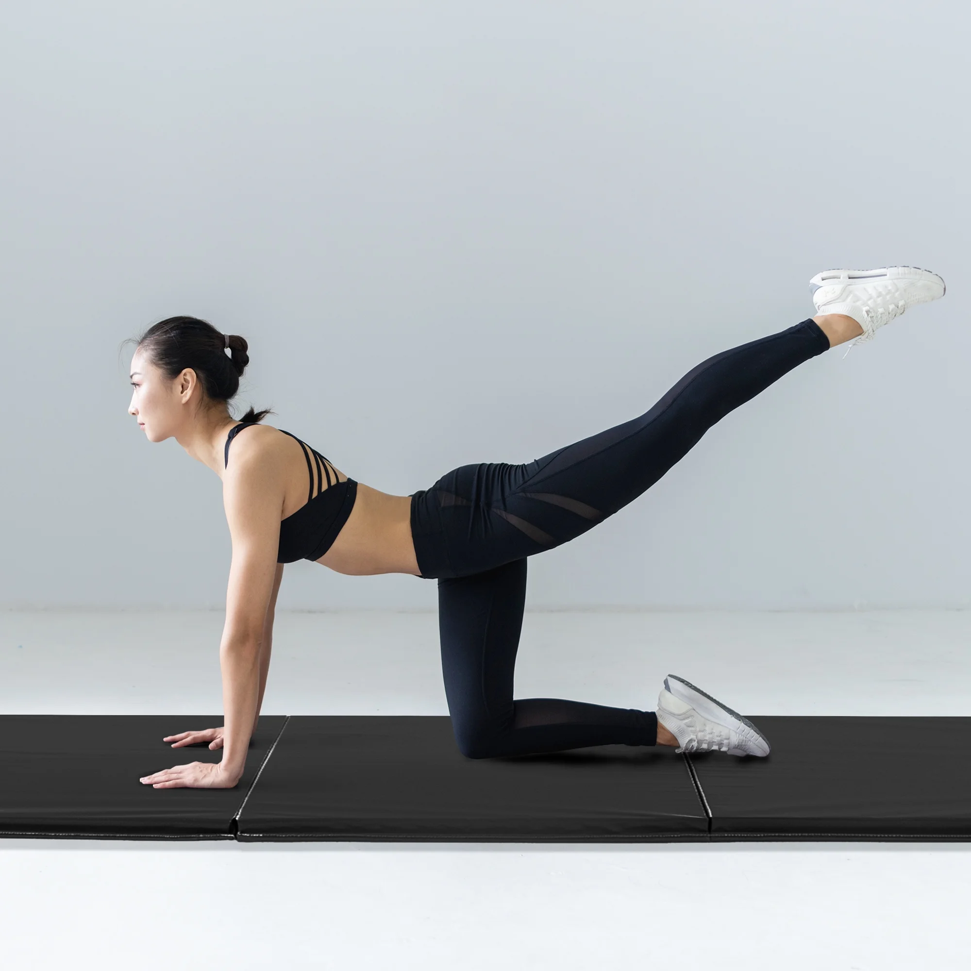 We Sell Mats - 4 ft x 8 ft x 2 in Personal Fitness & Exercise Mat for Home Workout - Lightweight and Folds for Carrying C All Purpose Home Gym Mat