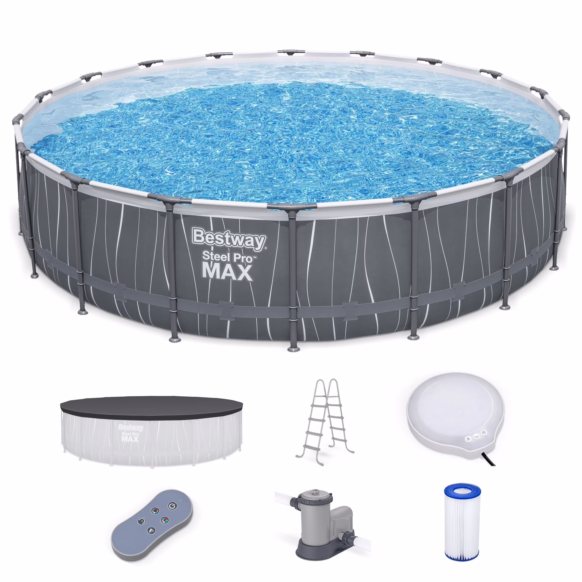 Bestway Steel Pro MAX 12' x 30" Above Ground Outdoor Swimming Pool Set