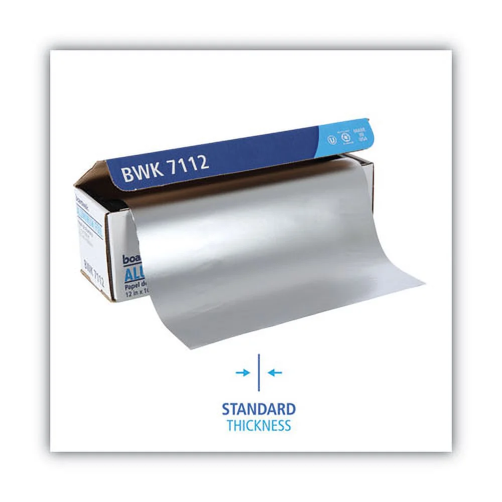 Standard Aluminum Foil Roll, 12" X 1,000 Ft - Bundle of 5 Cartons