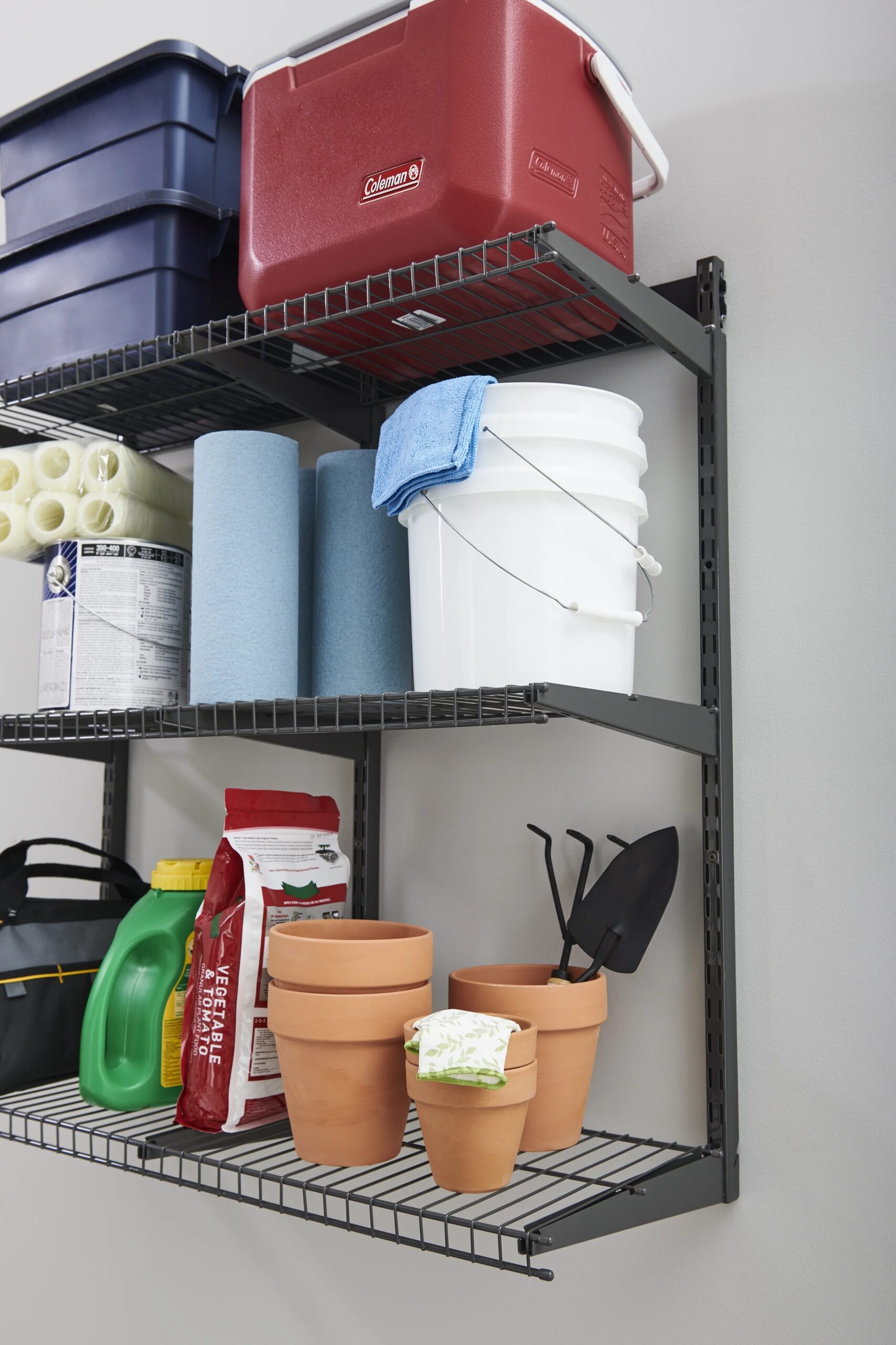 Rubbermaid Garage FastTrack 36" x 12" Shelf Kit, 3-Shelves, Black