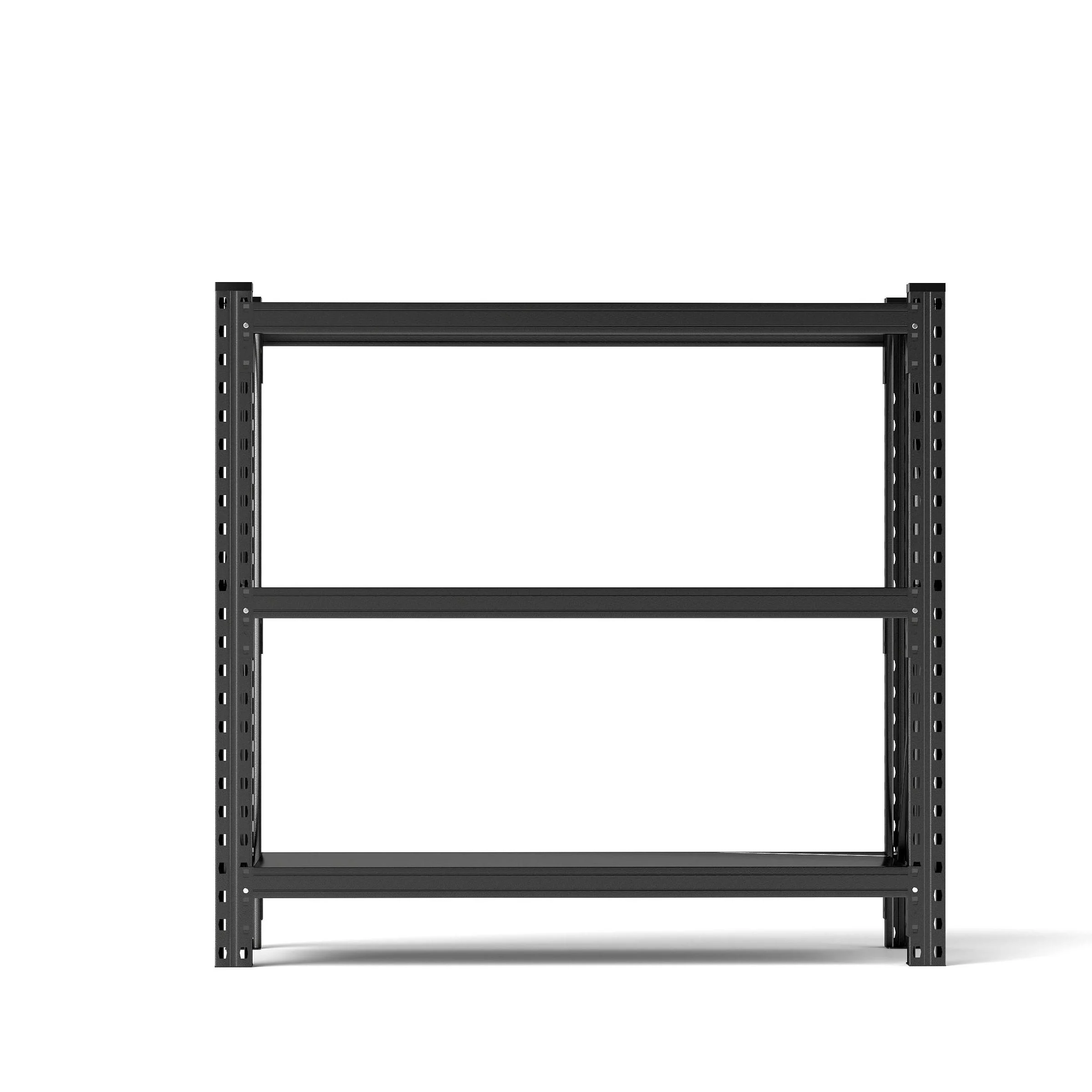 IVV 3-Tier Heavy Duty Steel Rack, 5000LBS Weight Capacity, Adjustable Metal Shelving Unit for Garage, Basement, Kitchen, Warehouse, 51.2"W x 23.6"D x 47.3"H, Black
