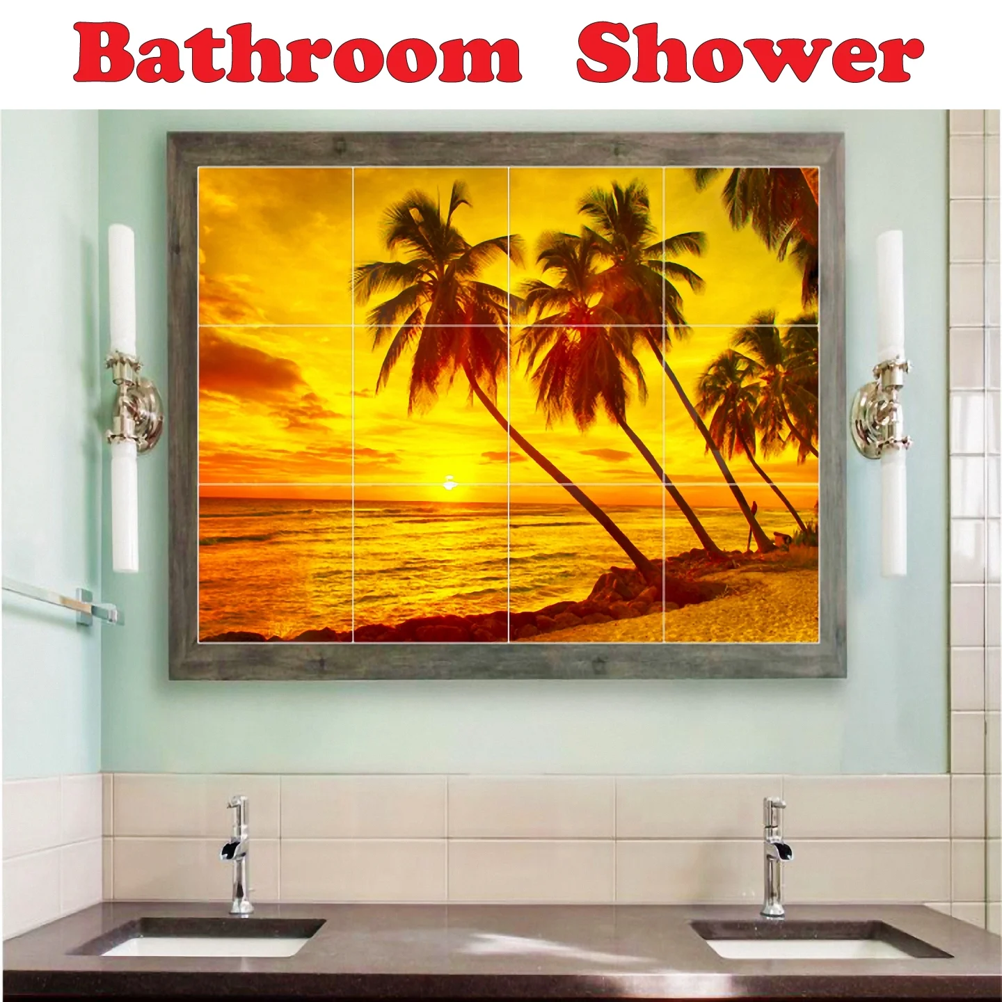 Ceramic Tile Mural-Utagawa Hiroshige Ukiyo-E Tile Mural Home Renovations Design Idea. 17" w x 25.5" h using (24) 4.25 x 4.25 ceramic tiles