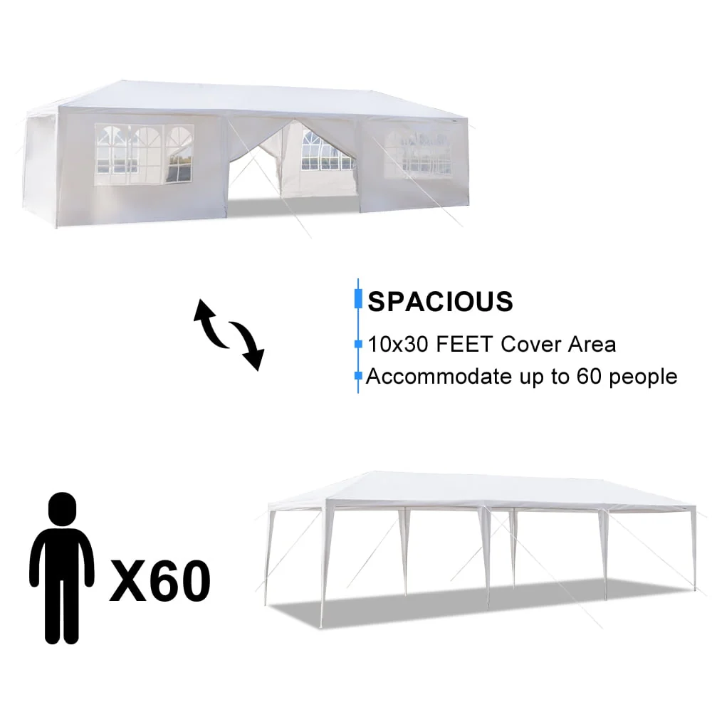 Zimtown 10’x 30′ Third Generation Gazebo Canopy Outdoor Party Wedding Tent