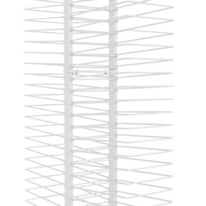 50-Shelf Paint Drying Rack with Wheels, 25lbs/Shelf, Orange/White