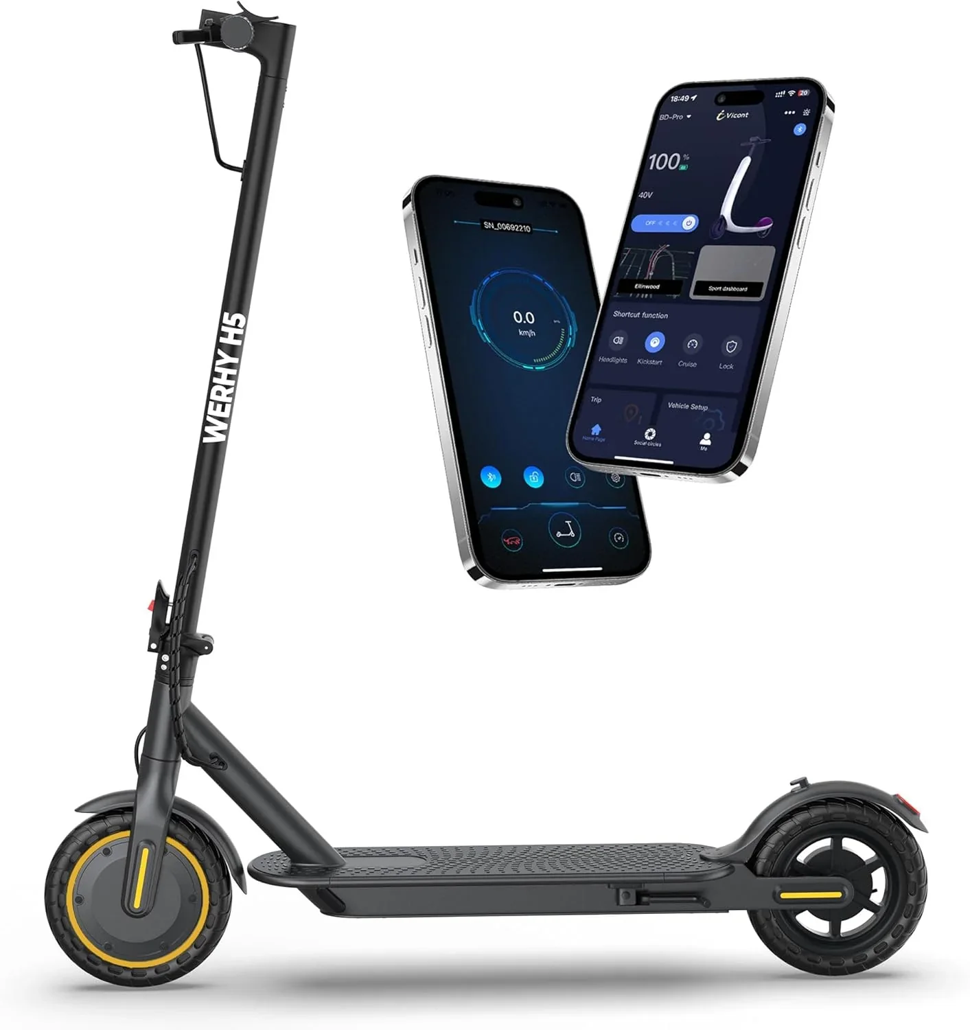 Electric Scooter With 350W/500W Motor And 22 Mph Top Speed