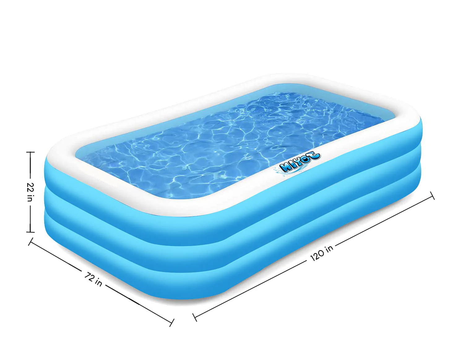Joyin 120" Inflatable Family Swimming Pool 120" X 72" X 22" Full-Sized Inflatable Lounge Pool for Baby, Kiddie, Kids, Adult, Infant for Ages 3+. Seasonal merriment Water Party /Family Activity