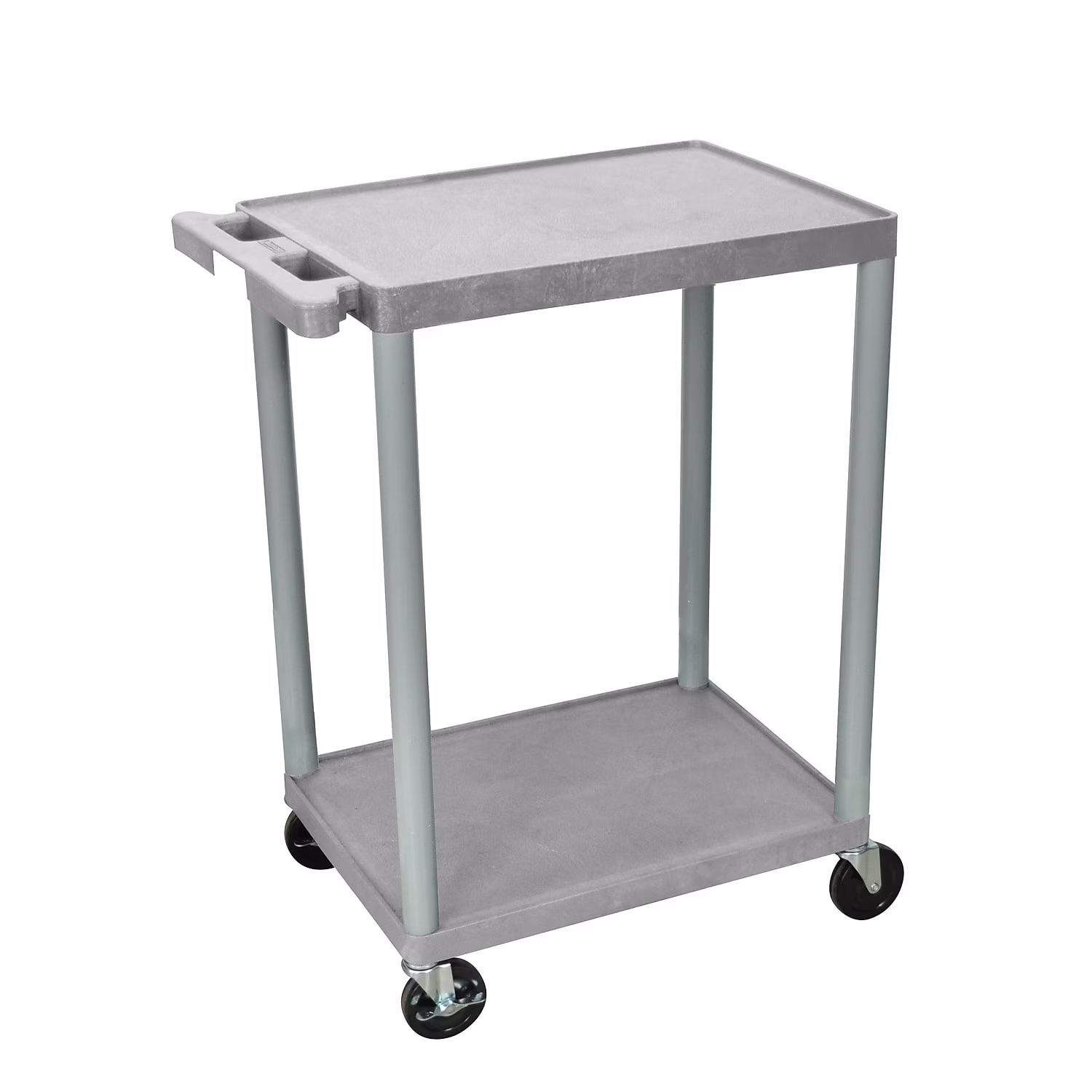 Luxor 300 lb. 24″ x 18″ 2-Shelf Grey Utility Cart