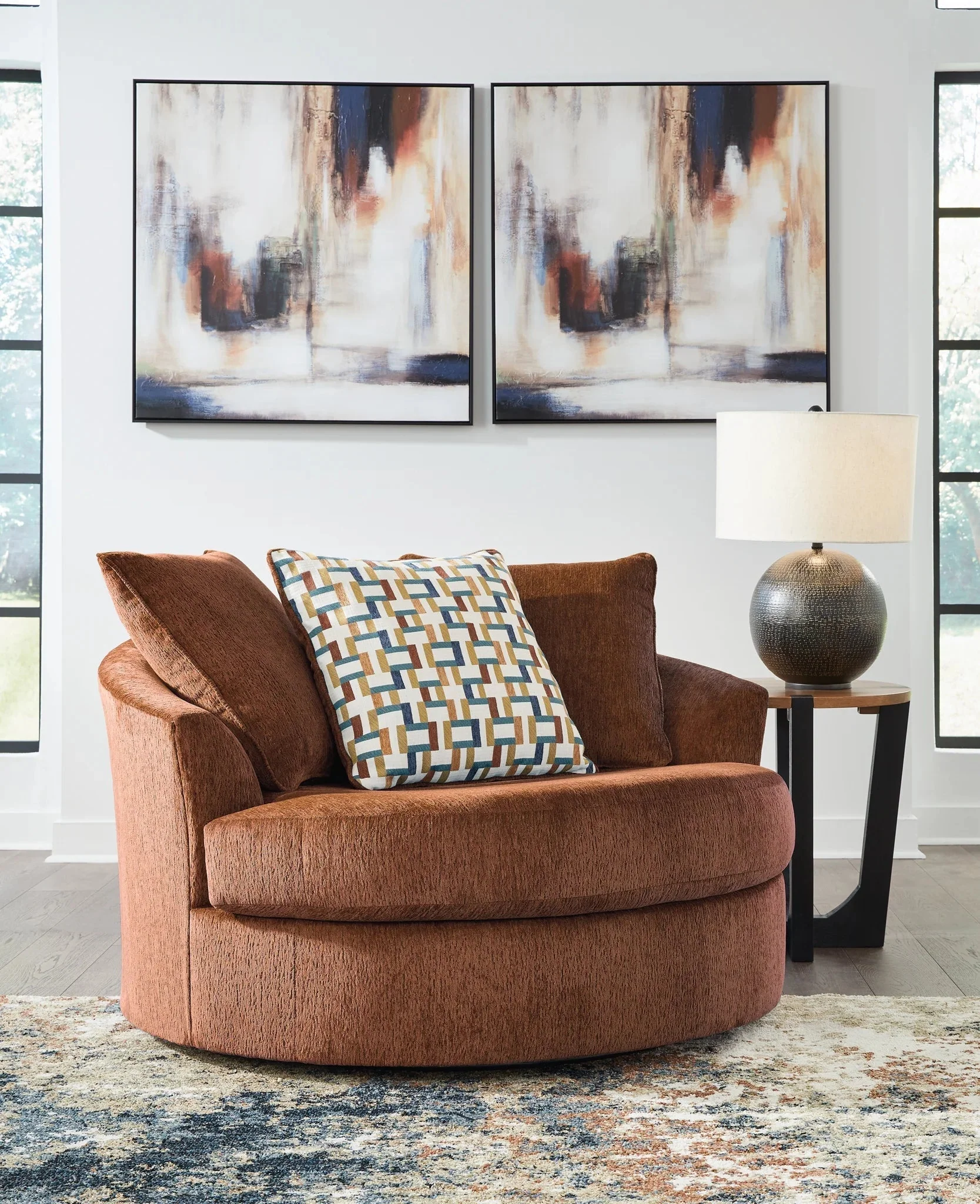 Oversized Swivel Accent Chair