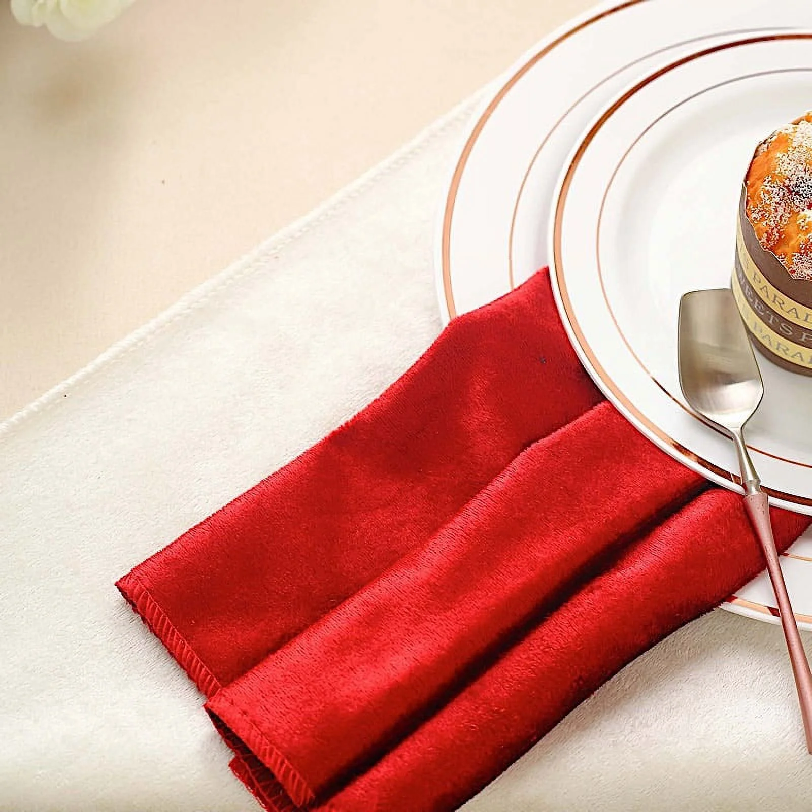 BalsaCircle 100 Pieces 20" x 20" Navy Blue Premium Velvet Napkins Linens