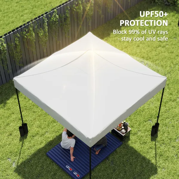 Replacement 118.1" x 118.1" Navy Blue Canopy Top, UPF50+, Weight Bags