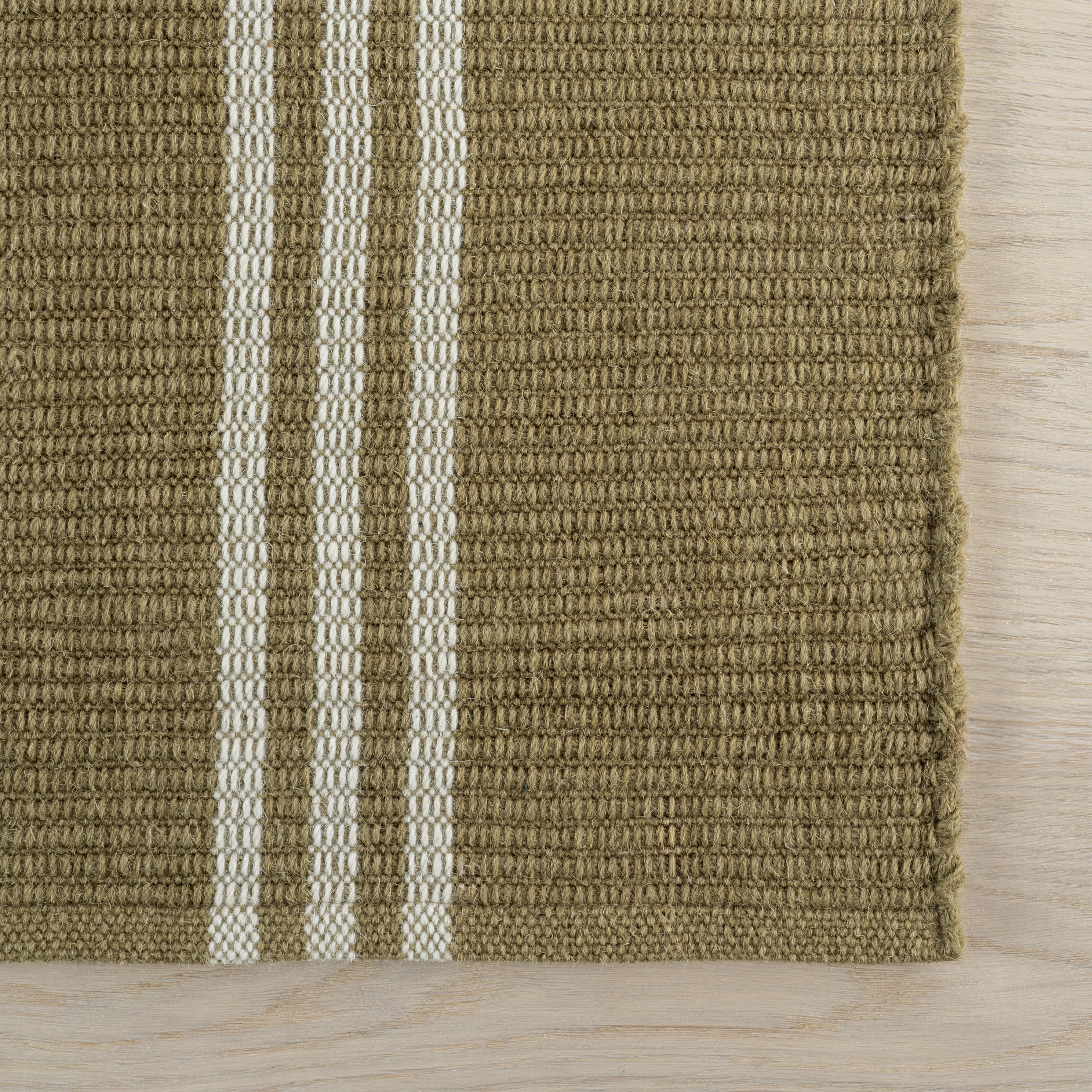 Rugs USA Hawthorn Striped Wool Area Rug, 4' x 6', Hawthorn Ivory
