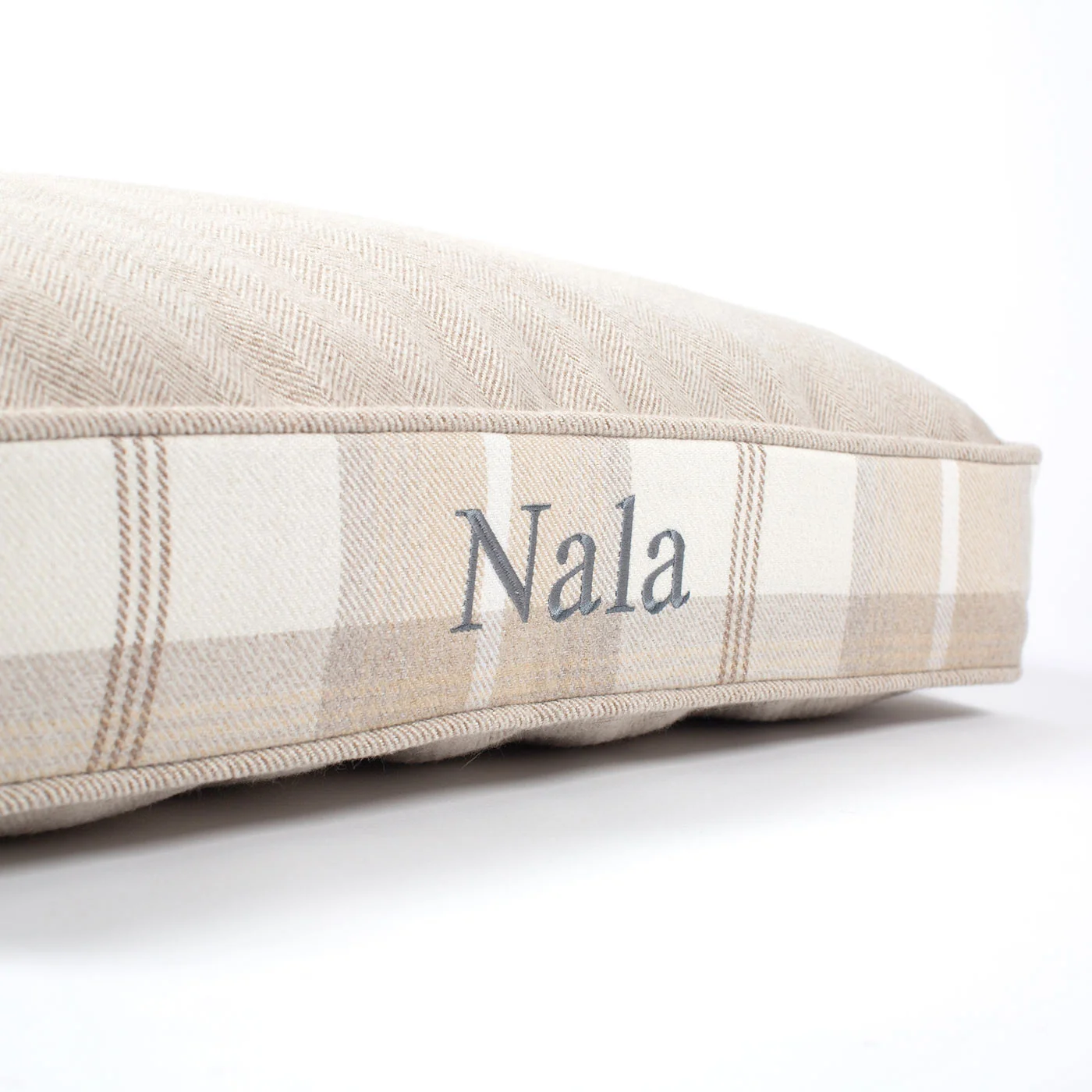 Dog Cushion in Balmoral Natural Tweed
