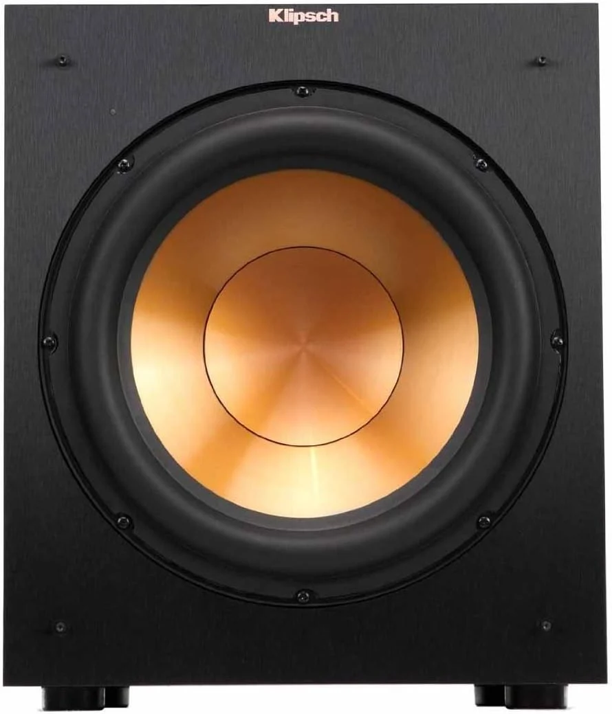 12-Inch Powered Home Theater Subwoofer, 400W Digital Power, Front-Firing Copper-Spun Driver – Black