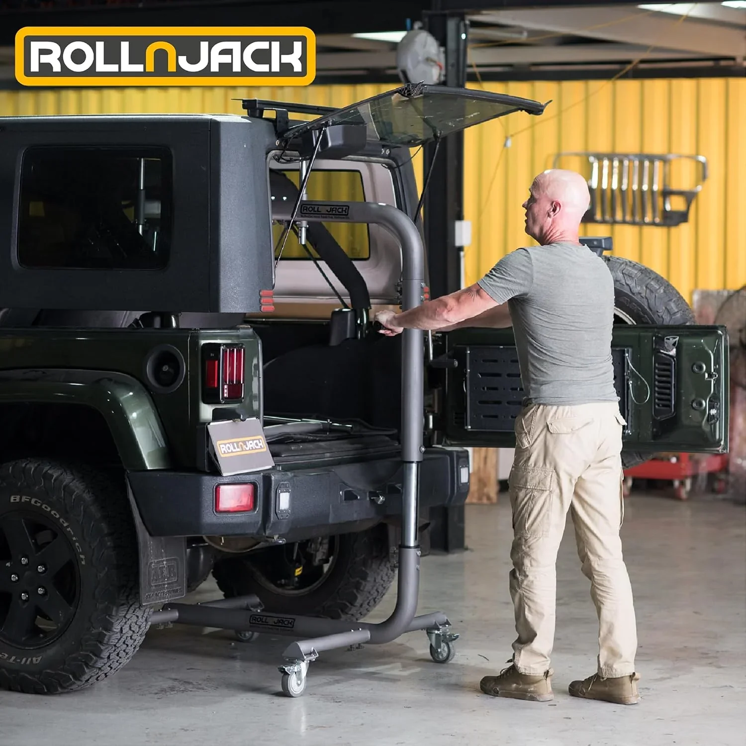 RollnJack Hardtop Remover Lift For Jeep Wrangler – One-Person System
