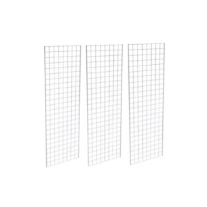 2' X 6' Gridwall Panels - 3 Pcs Box - Grid Wall Display White