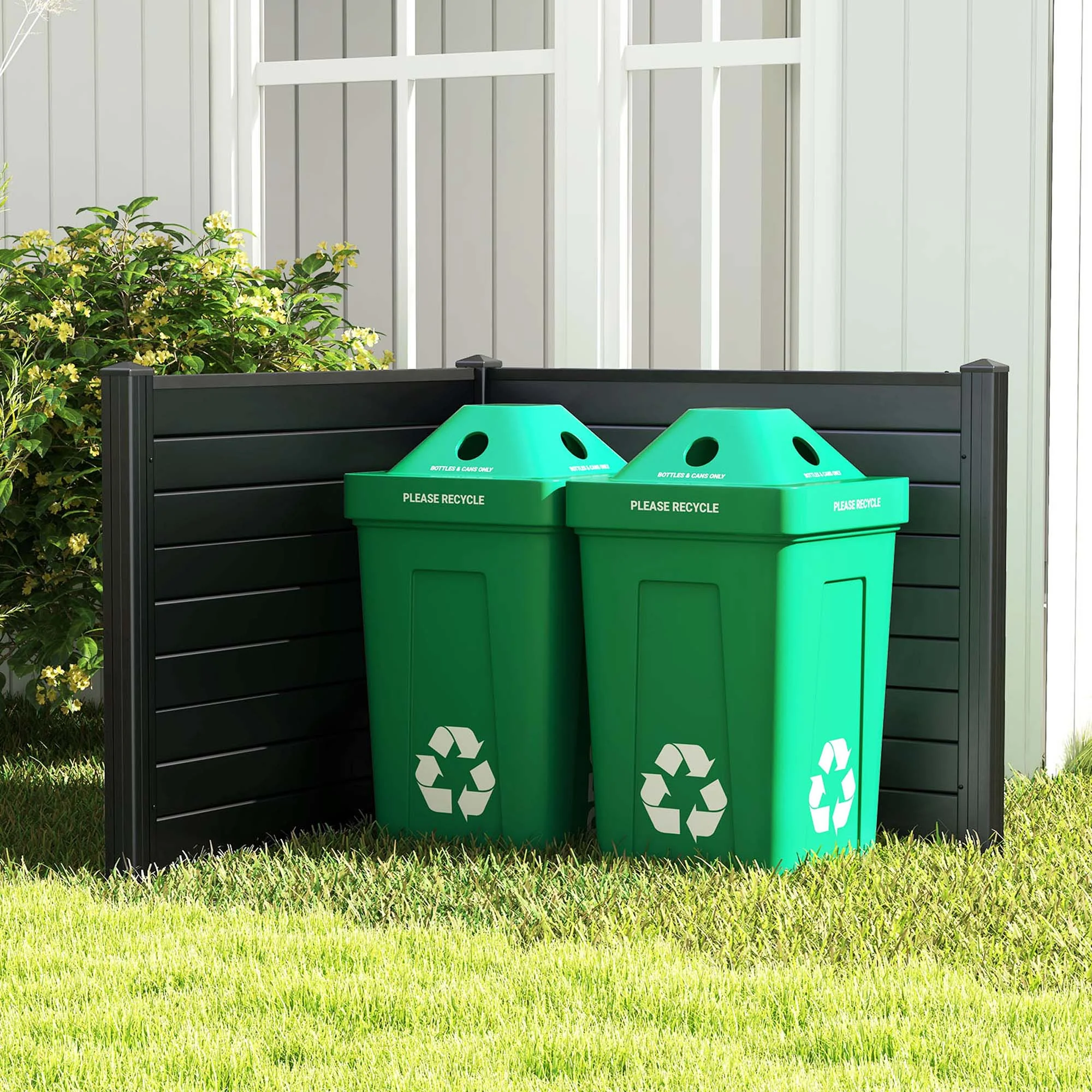 Costway 48"L x 37.5"H Air Conditioner Fence with 3 Ground Stakes