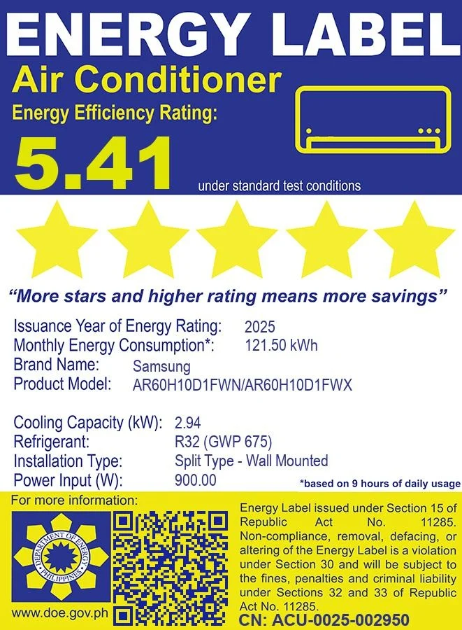 1 HP Split Air Conditioner Inverter with Efficient Airflow Configuration B