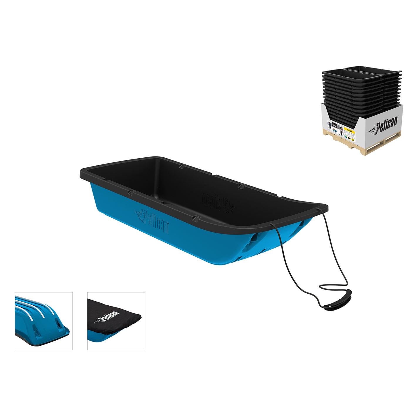Pelican Trek 52 Utility Sled – Ram-X Runners. Pull Rope and Travel Cover – 4 Season Sled – Heavy Duty RAM-X Construction – Carry Up to 226 lb – Cyan