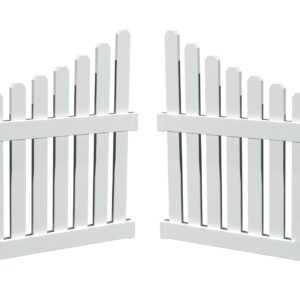 Vita 49" L x 39" W Vinyl Cottage Picket Wings White VA74338