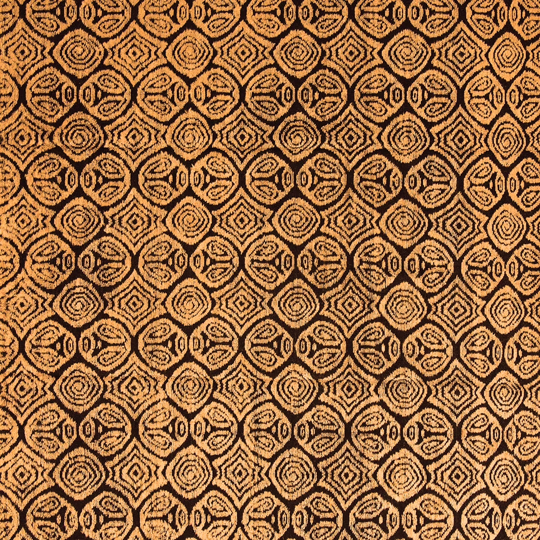 Ahgly Company Indoor Rectangle Abstract Orange Modern Area Rugs, 2' x 3'