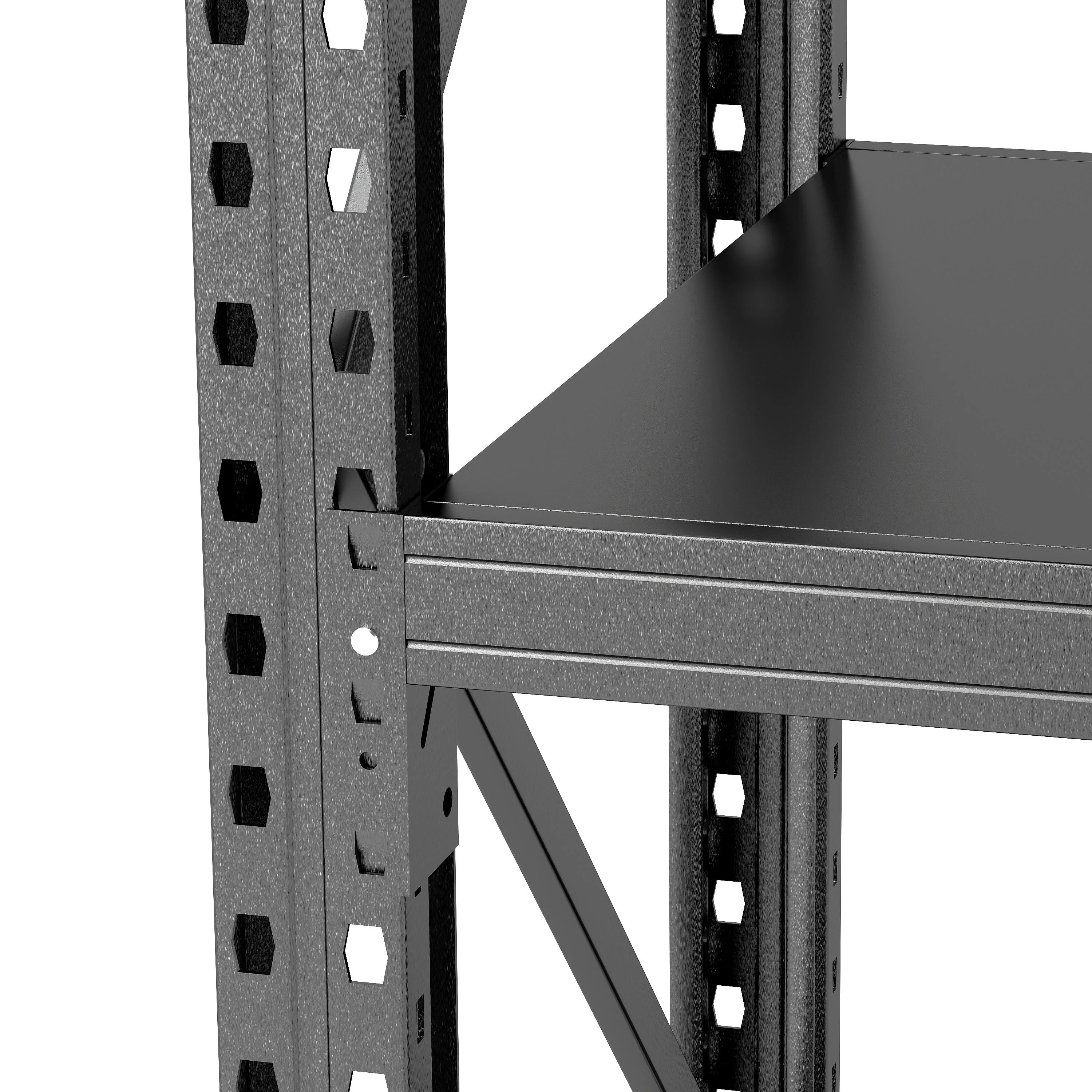 IVV 3-Tier Heavy Duty Steel Rack, 5000LBS Weight Capacity, Adjustable Metal Shelving Unit for Garage, Basement, Kitchen, Warehouse, 51.2"W x 23.6"D x 47.3"H, Black