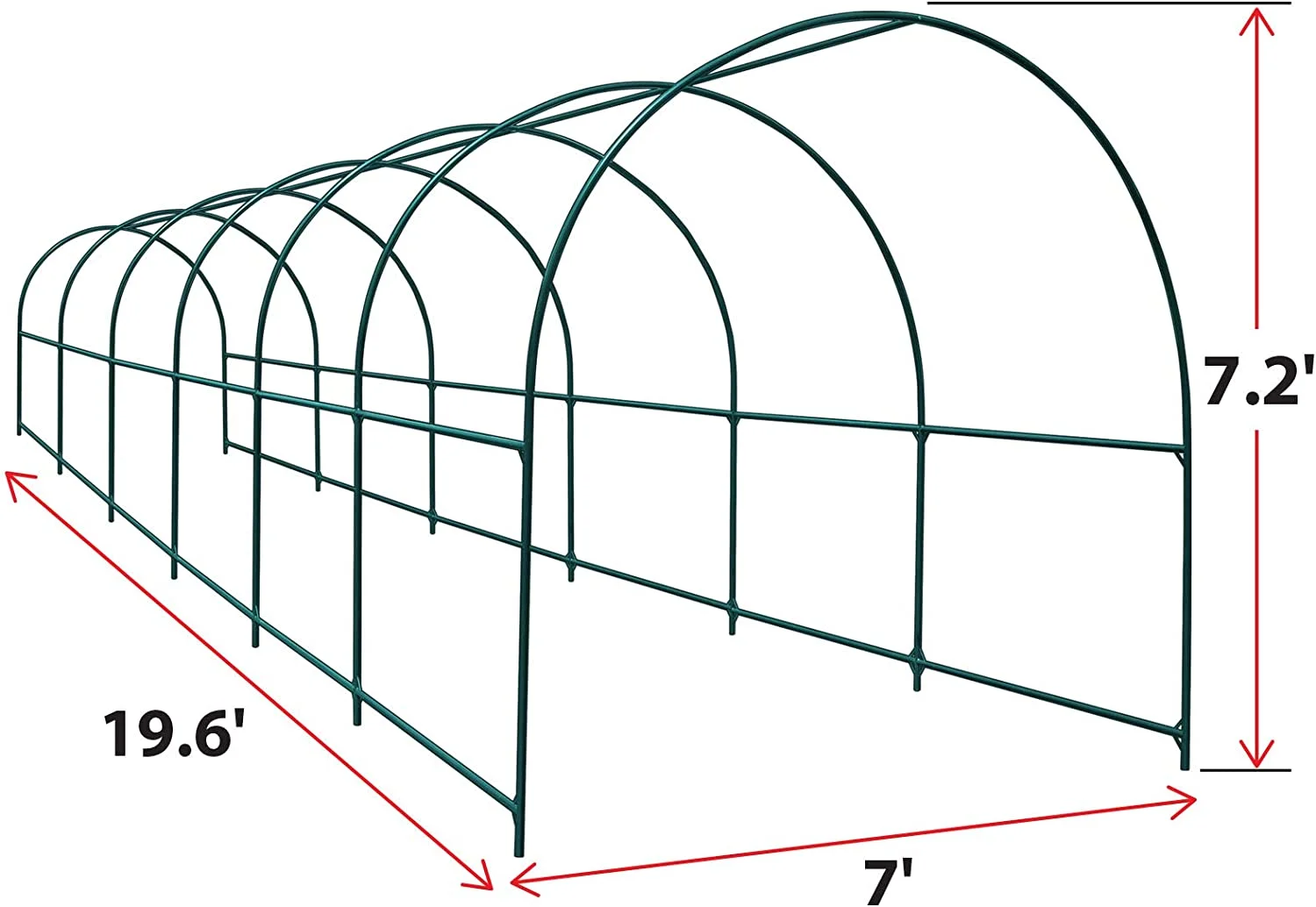 YardGrow Large Garden Support Arch Frame Climbing Plant Arch Arbor for Various Climbing Plant Roses Vines Birthday Wedding Party Decoration Pergola Frame (6.5 x 7 x 7.2ft)