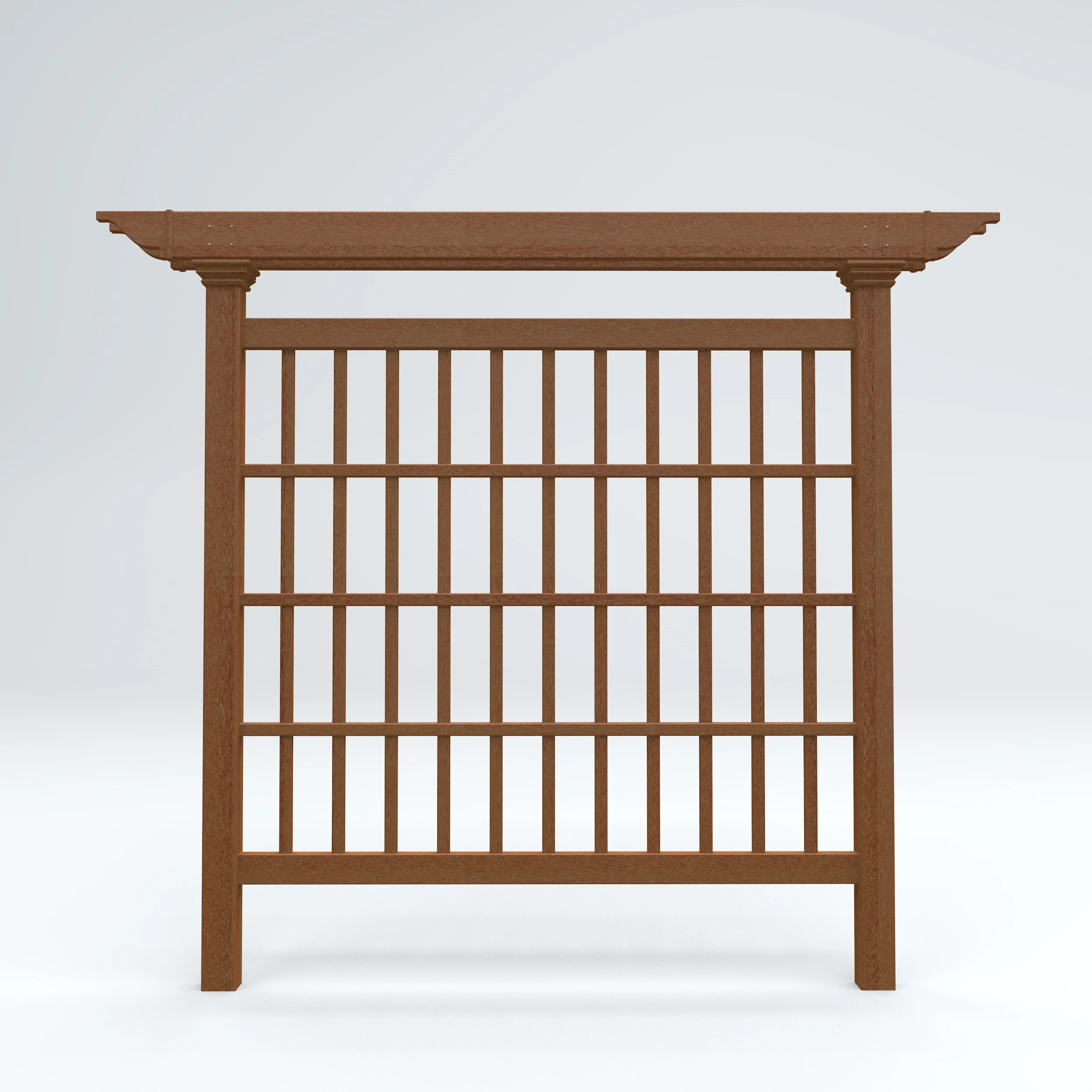 Vita 80″ x 90″ Colonial Composite Vinyl Trellis and Privacy Screen, Brown, VA84051