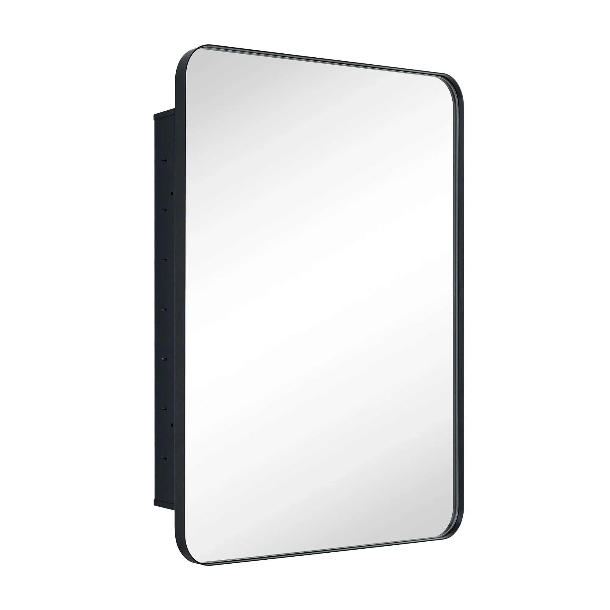 TEHOME WH Recessed Framed Medicine Cabinet with Mirror and Adjustable Shelves 16" x 24" - Chrome