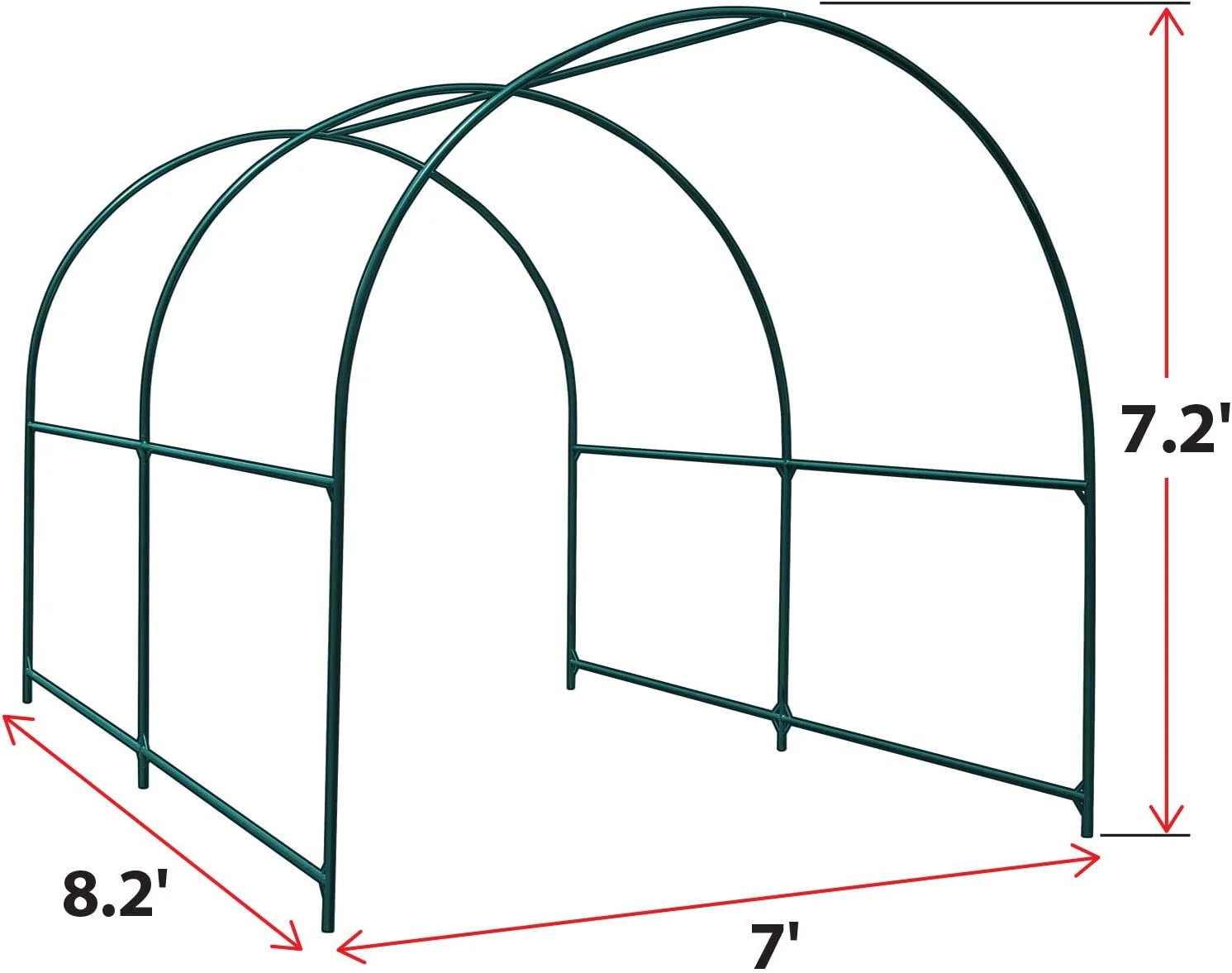YardGrow Large Garden Support Arch Frame Climbing Plant Arch Arbor for Various Climbing Plant Roses Vines Birthday Wedding Party Decoration Pergola Frame (6.5 x 7 x 7.2ft)